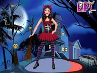 Halloween Doll Party Fashion Logo