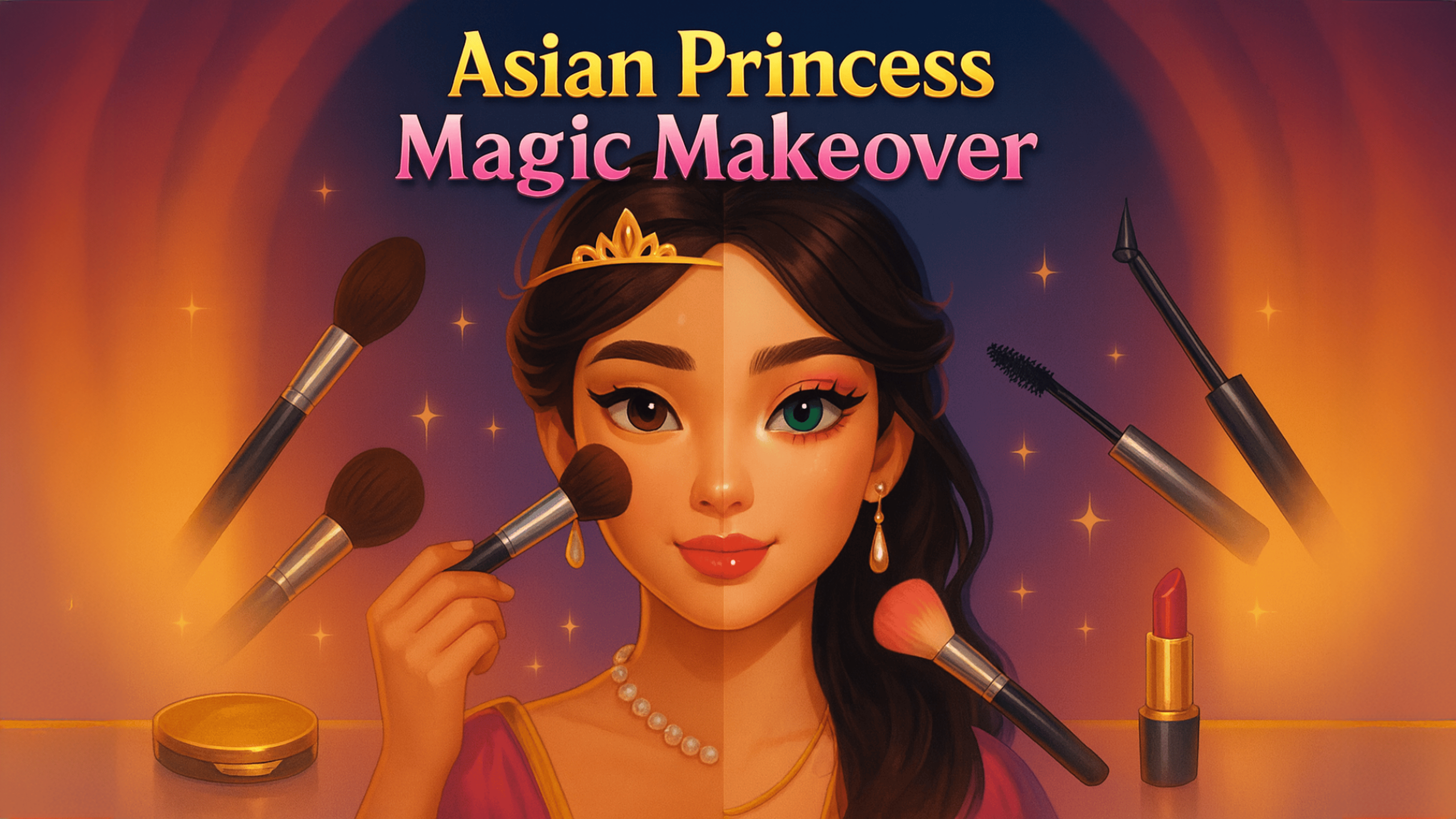 Asian Princess Magic Makeover Logo