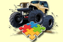 Monster Truck Jigsaw Challenge Logo