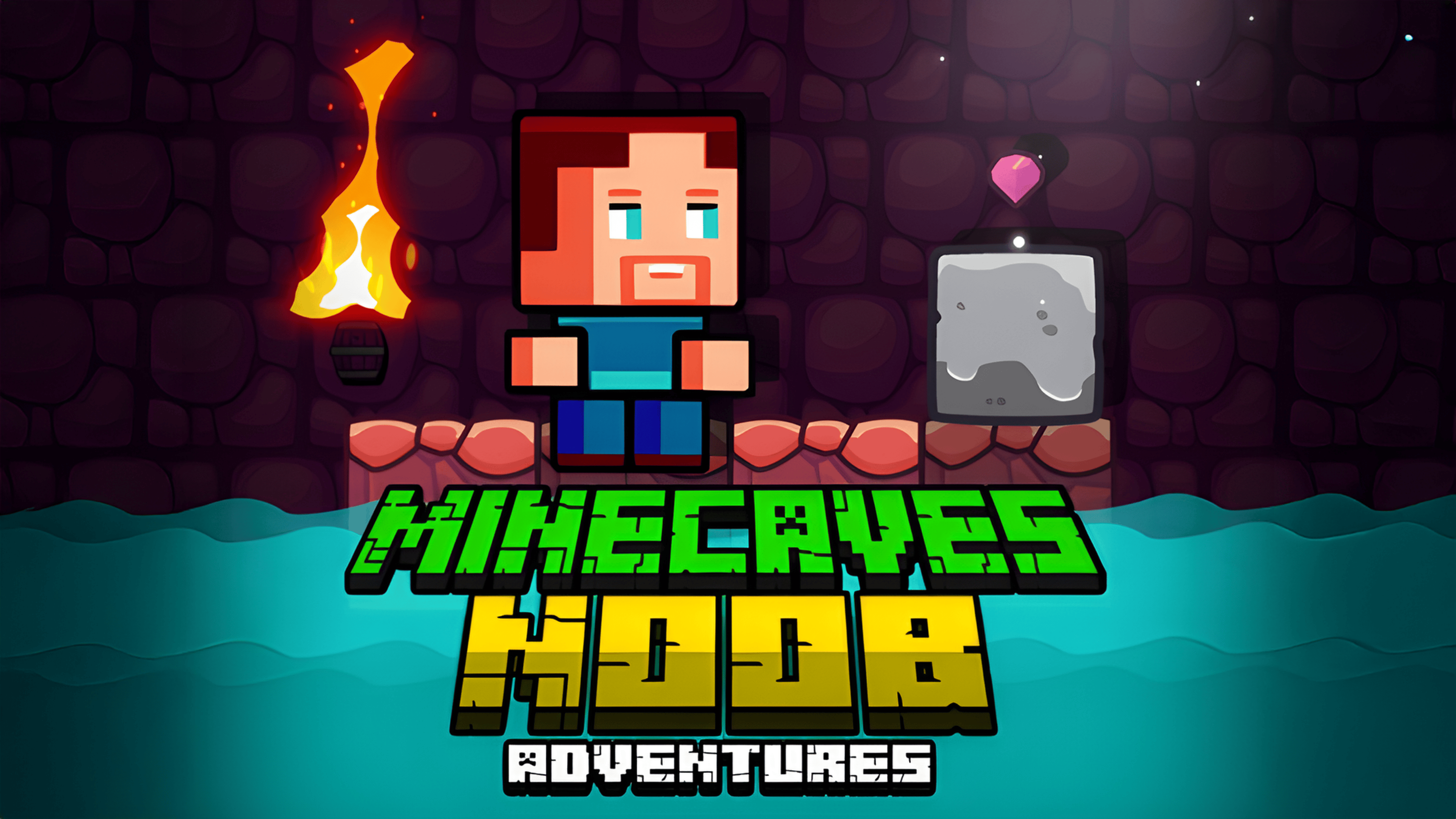 Minecaves Noob Adventure Logo