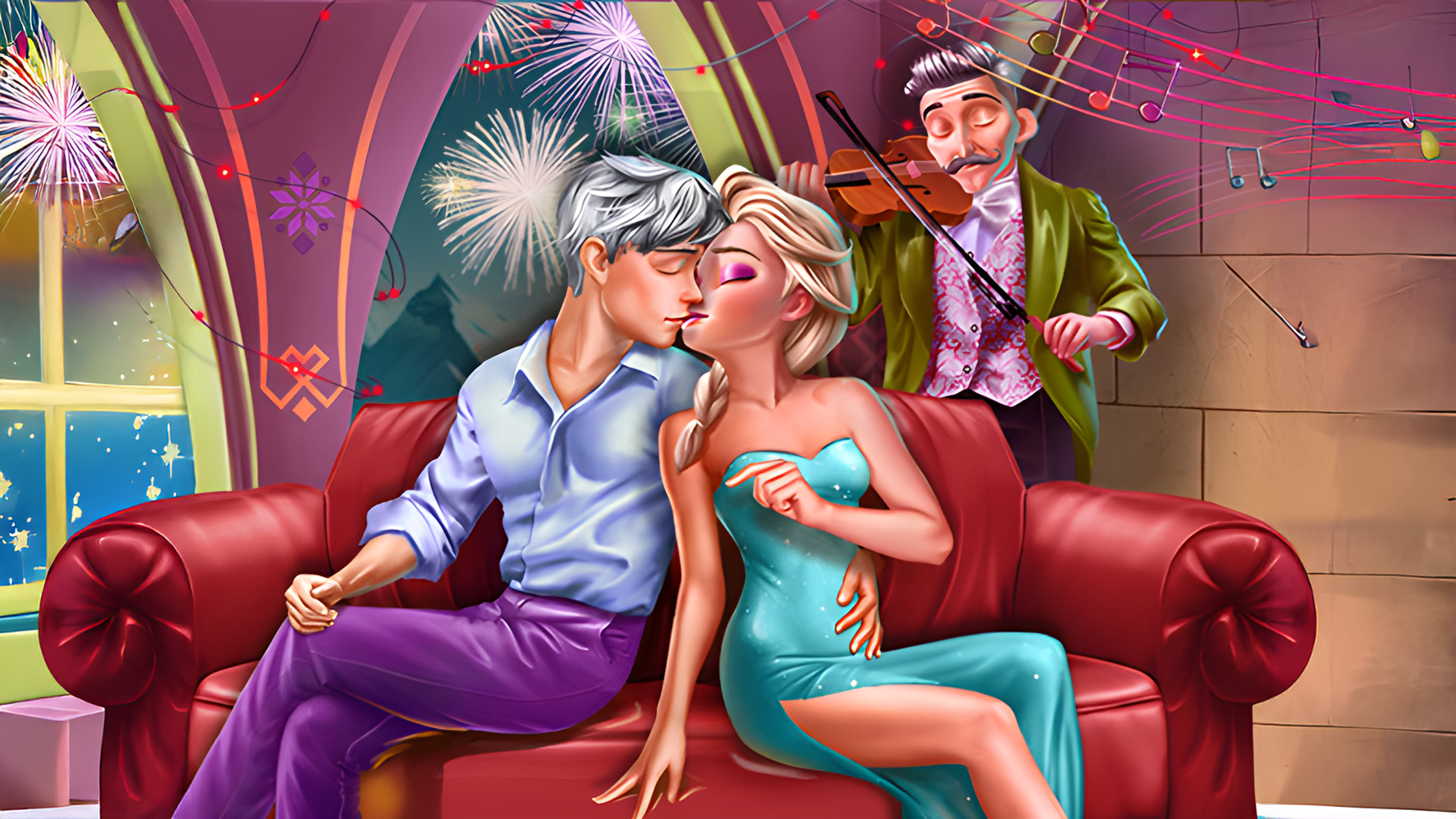 Ice Queen Romantic New Years Eve Logo