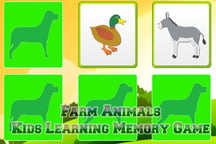 Kids Learning Farm Animals Memory Logo