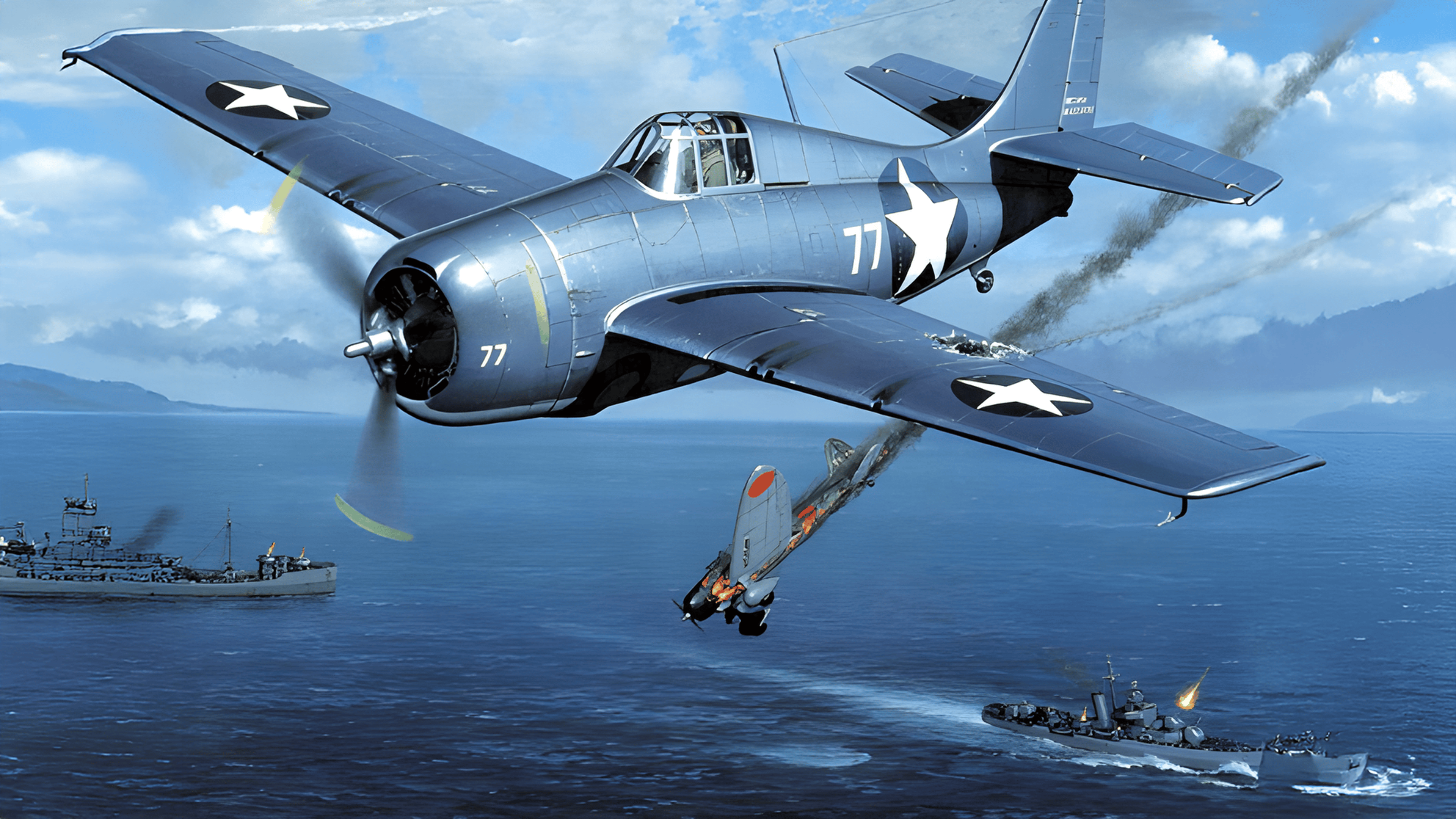 Aviation Art Air Combat Puzzle Logo