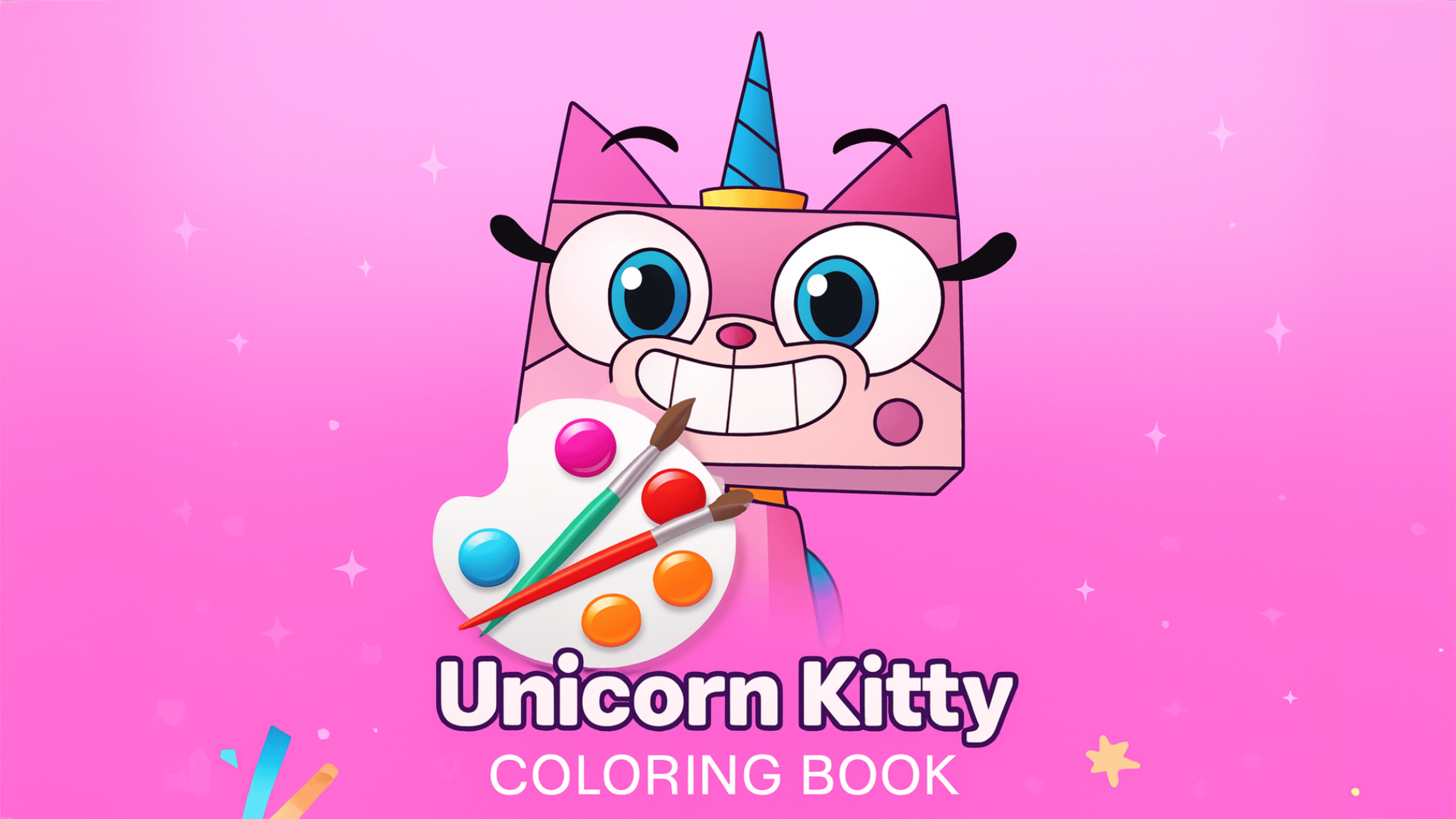 Unicorn Kitty Coloring Book Logo