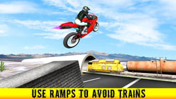 Highway Traffic Moto Stunt Racer Game Logo
