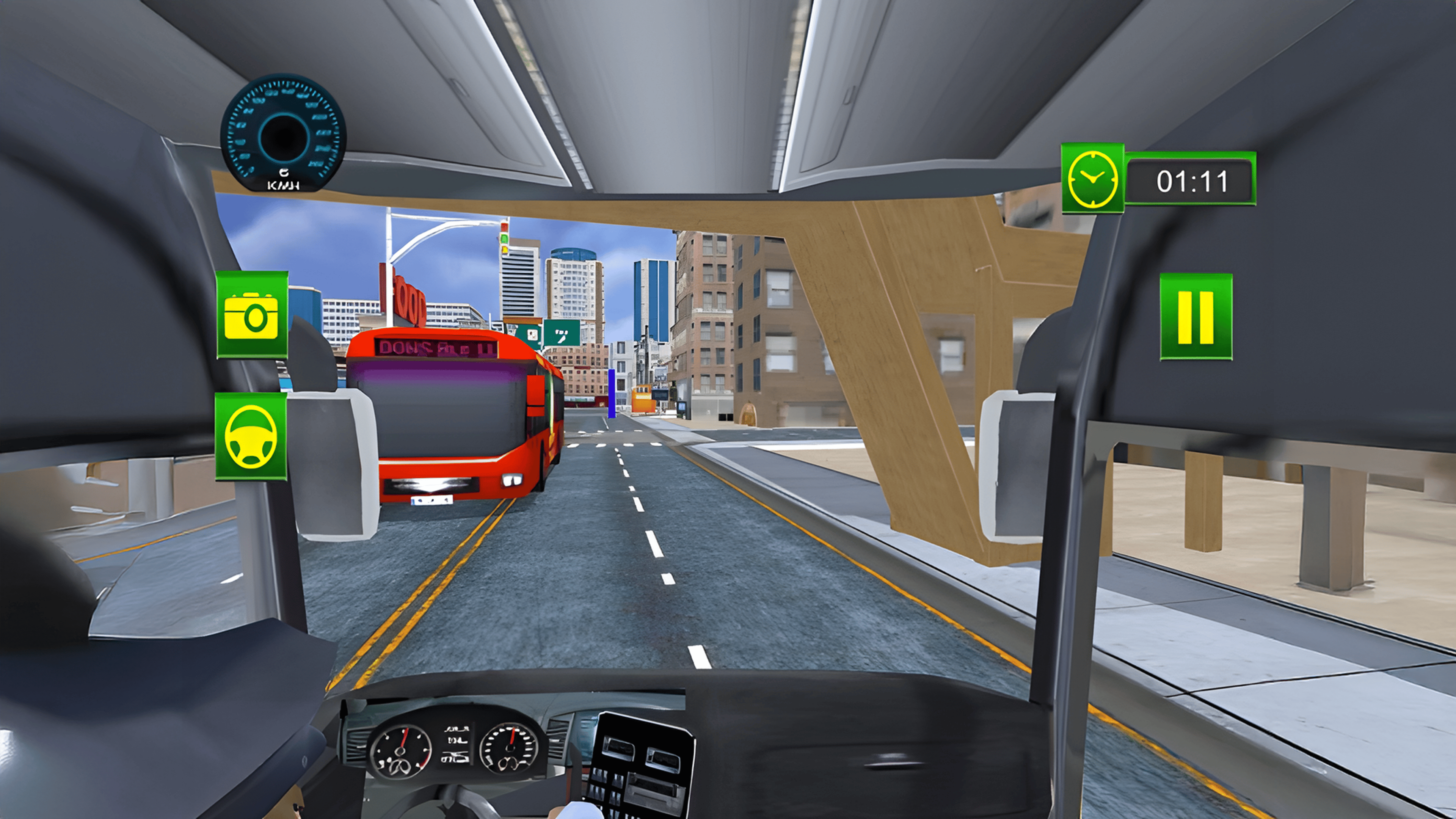 Driving Service Passenger Bus Transport Logo