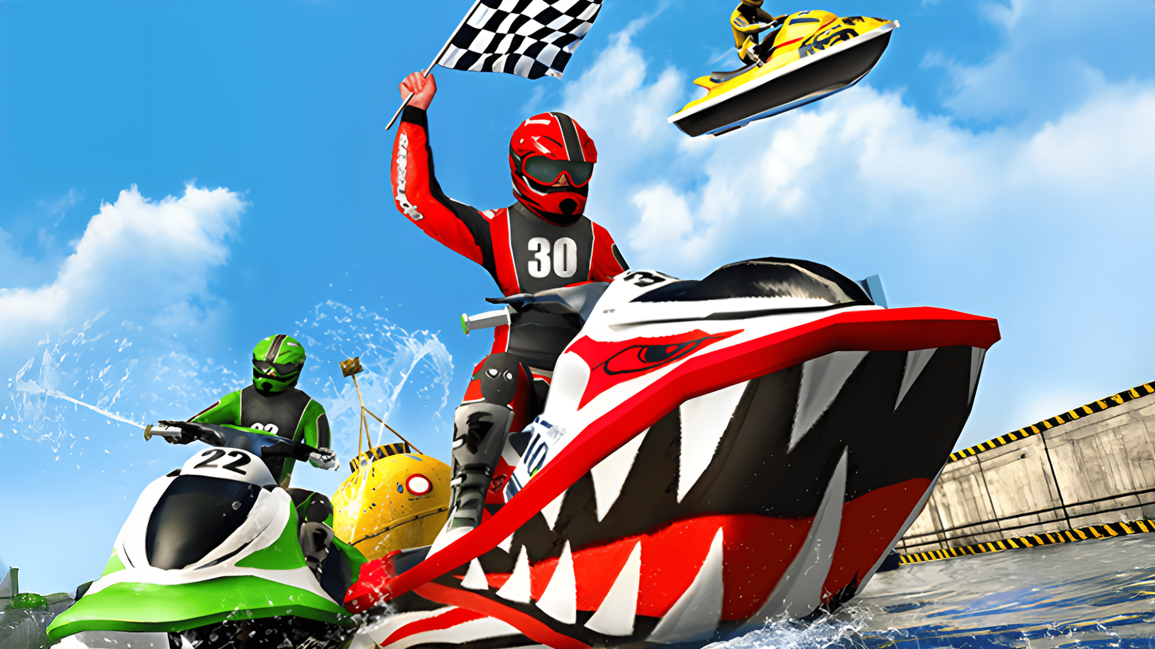 Jet Sky Water Boat Racing Game Logo
