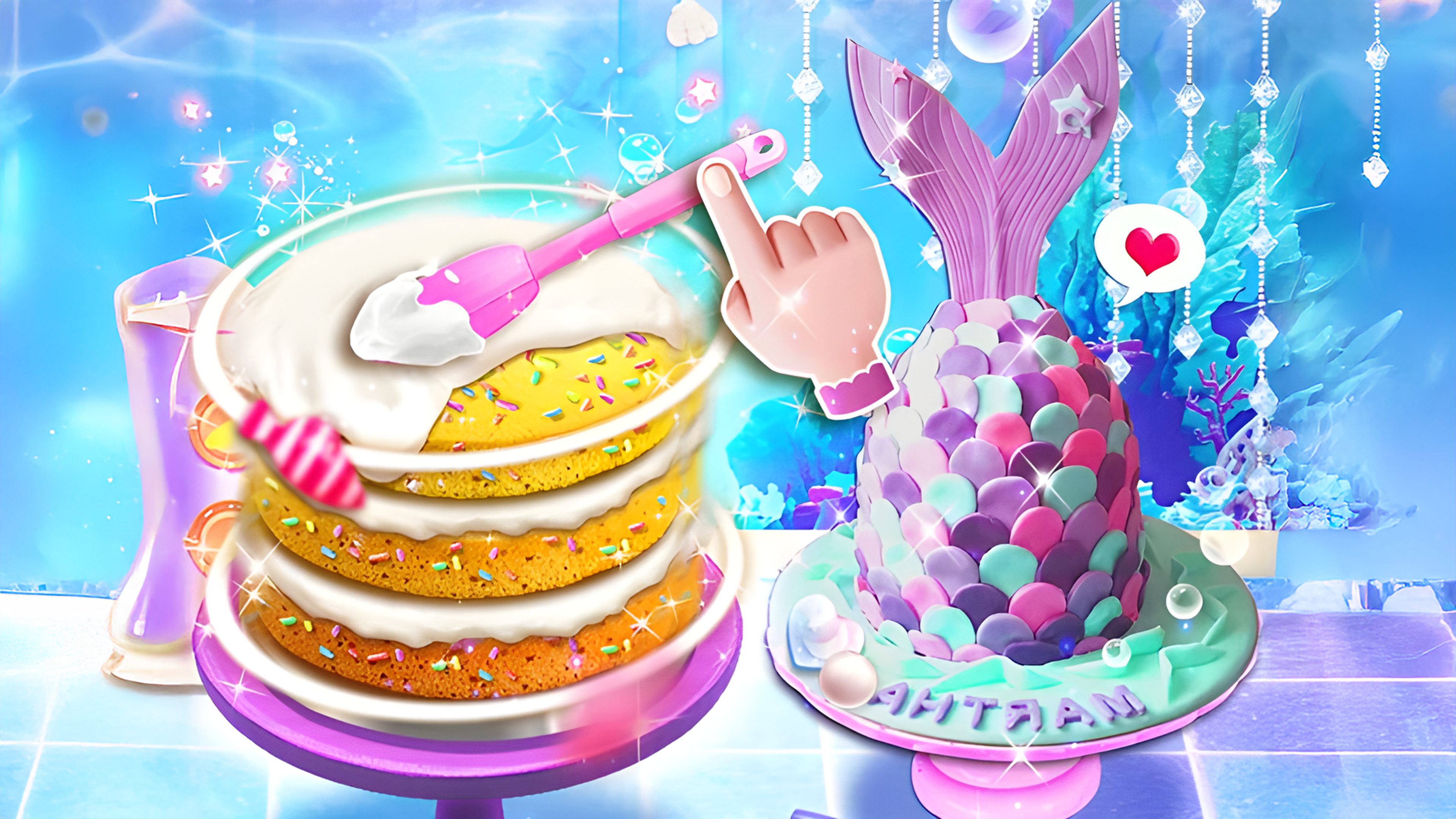 Unicorn Chef Design Cake Logo