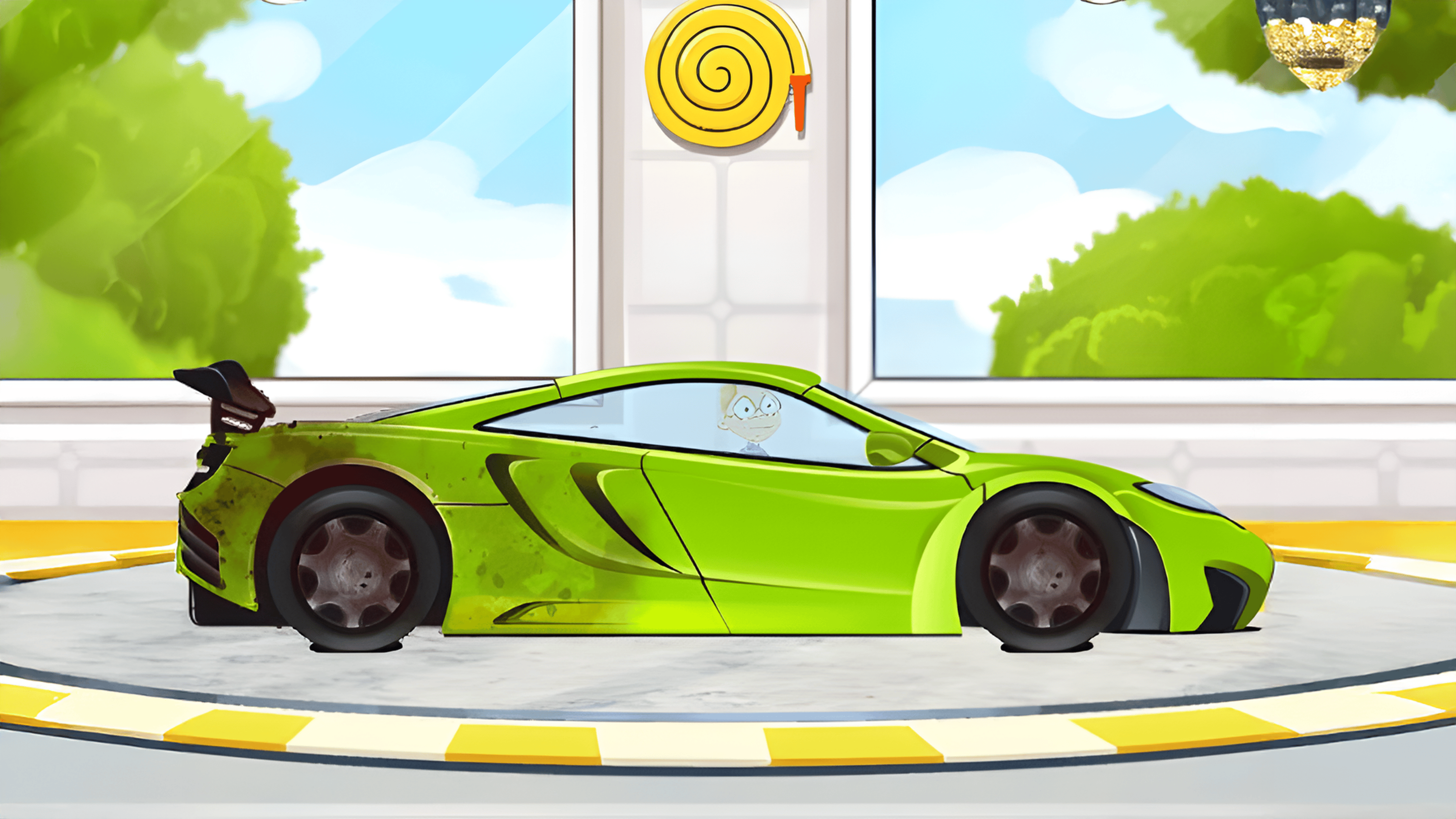 Sports Car Wash 2D Logo