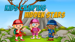 Kids Camping Hidden Stars Logo