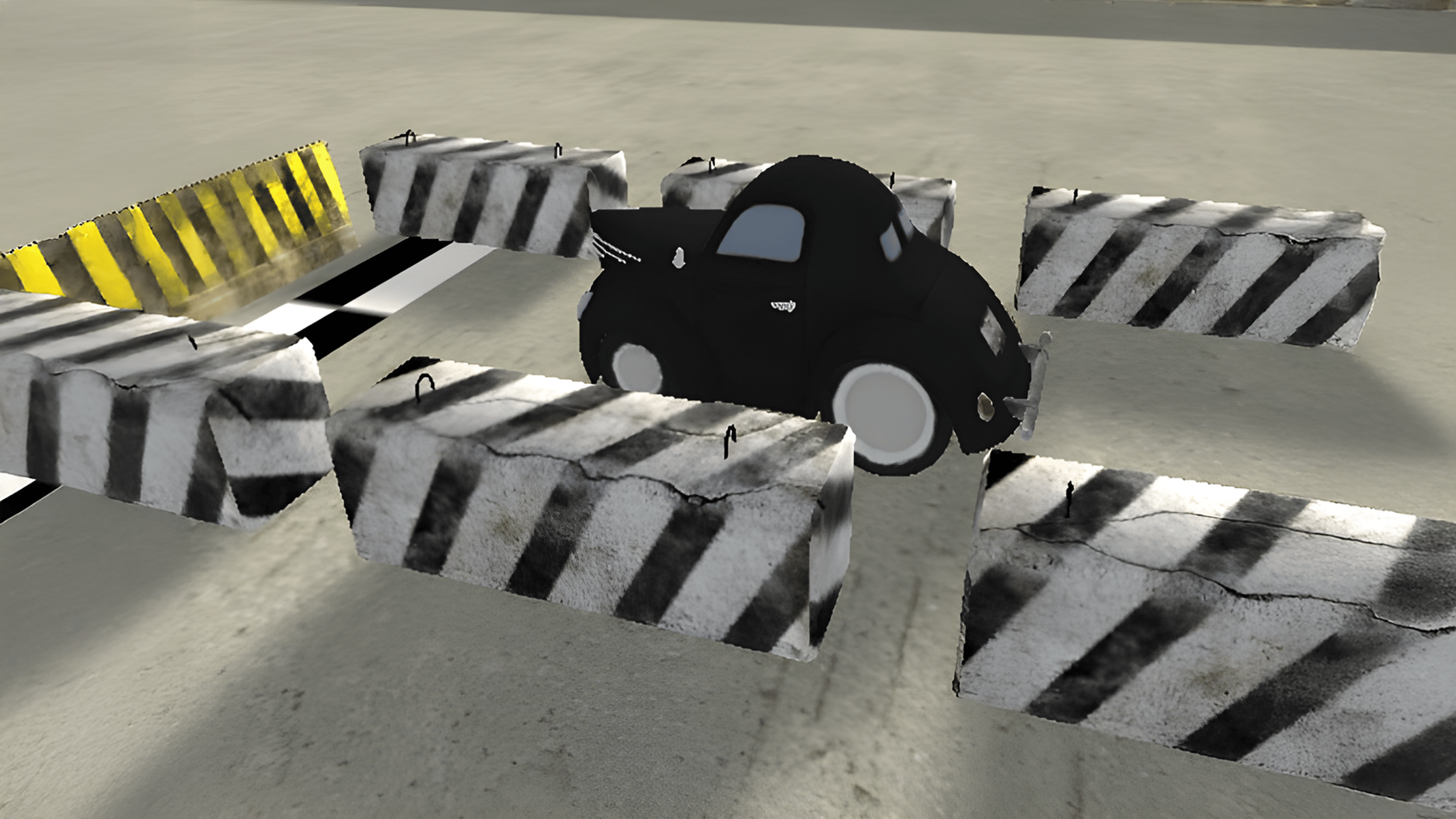 Cartoon Retro Car Parking 2019 Logo