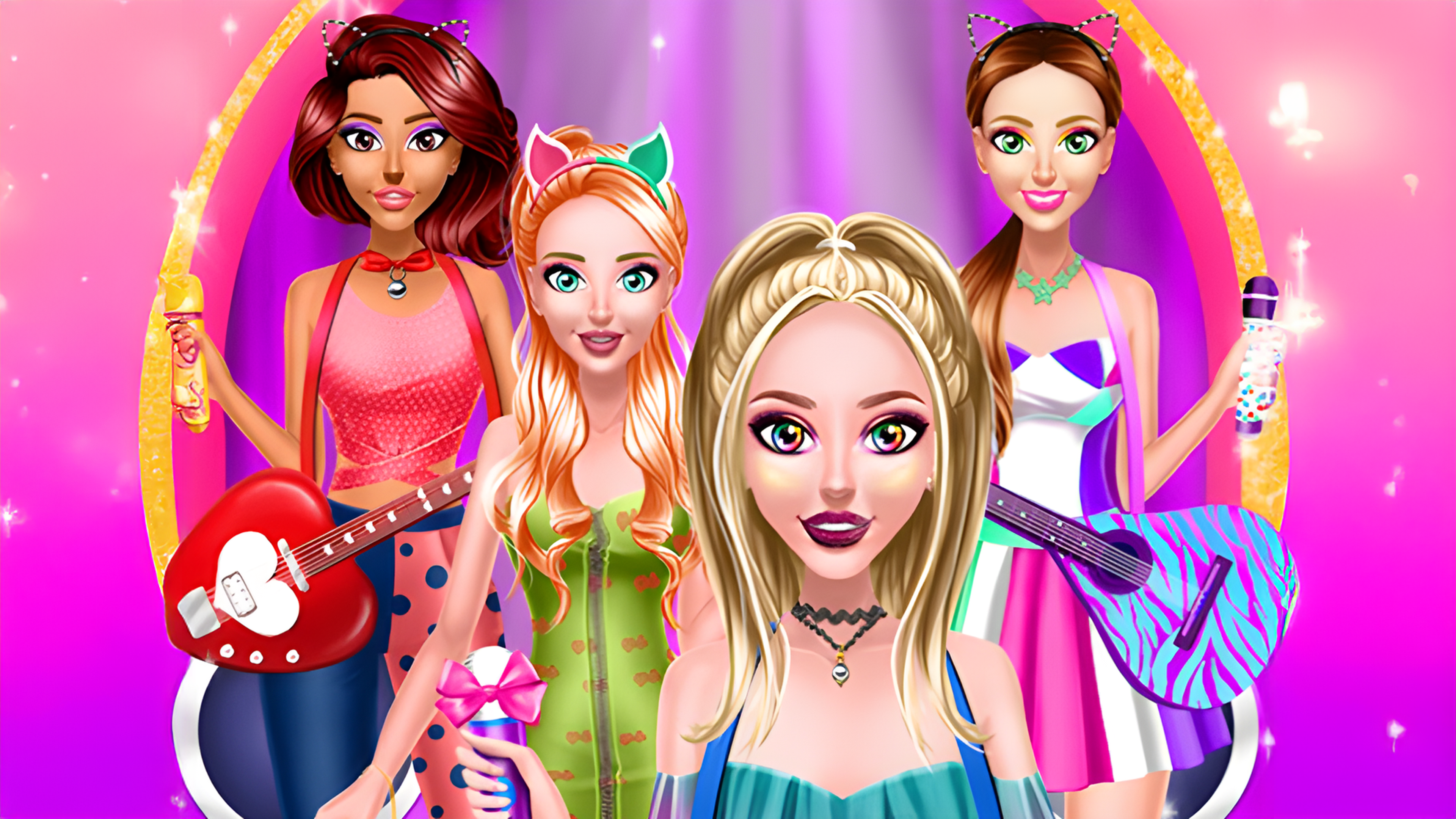 Popstar Girls Dress Up Logo