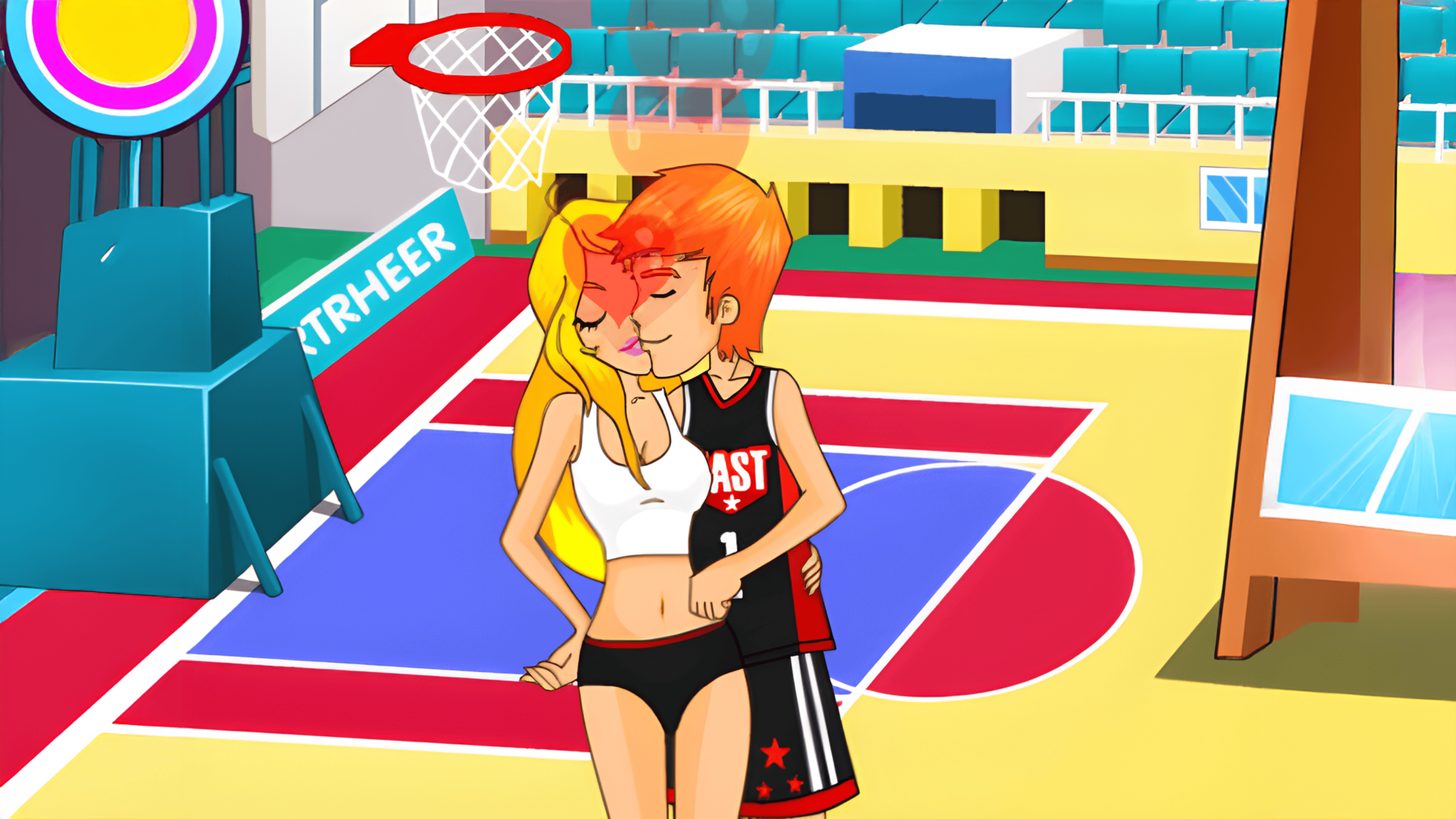 Basketball Kissing Logo