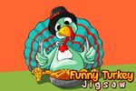Funny Turkey Jigsaw Logo