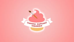 Yummy Cupcake Coloring Logo