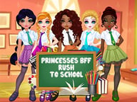 Princesses BFF Rush to School Logo