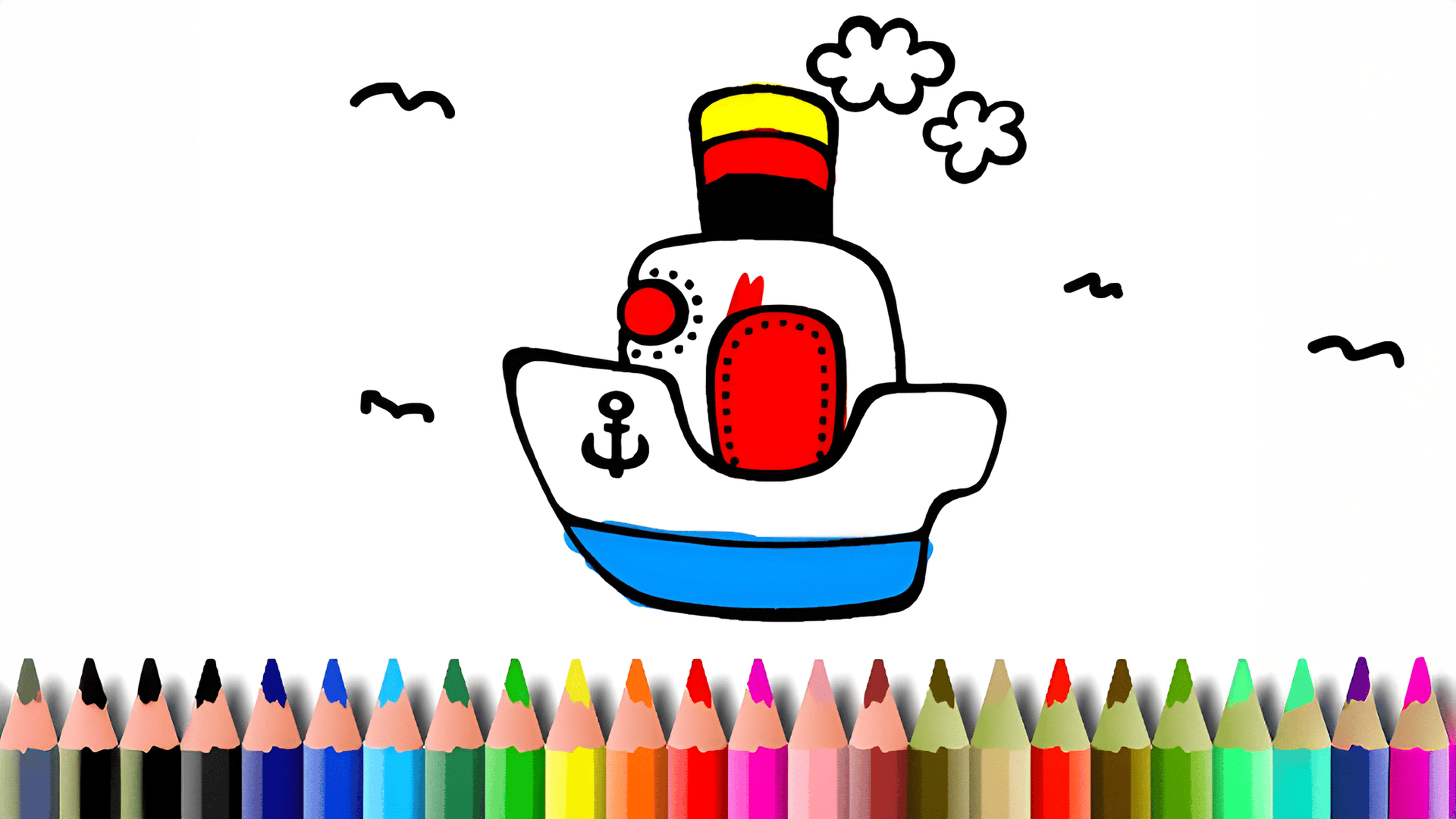 BTS Boat Coloring Logo