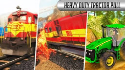 Chained Tractor Towing Train Simulator Logo
