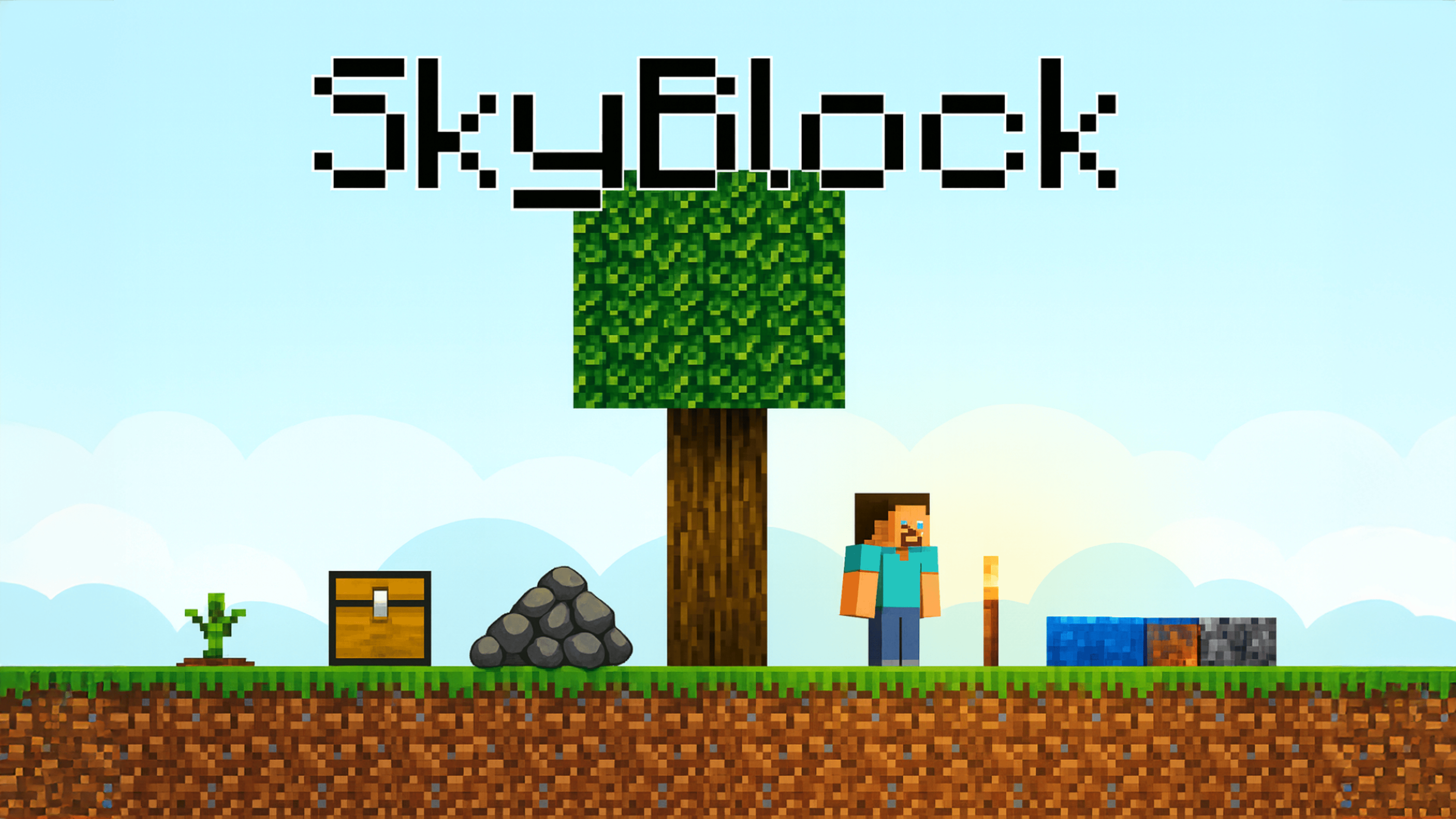 Skyblock Minecraft Logo