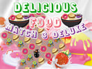 Delicious Food Match 3 Deluxe Logo