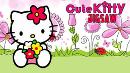 Cute Kitty Jigsaw Logo