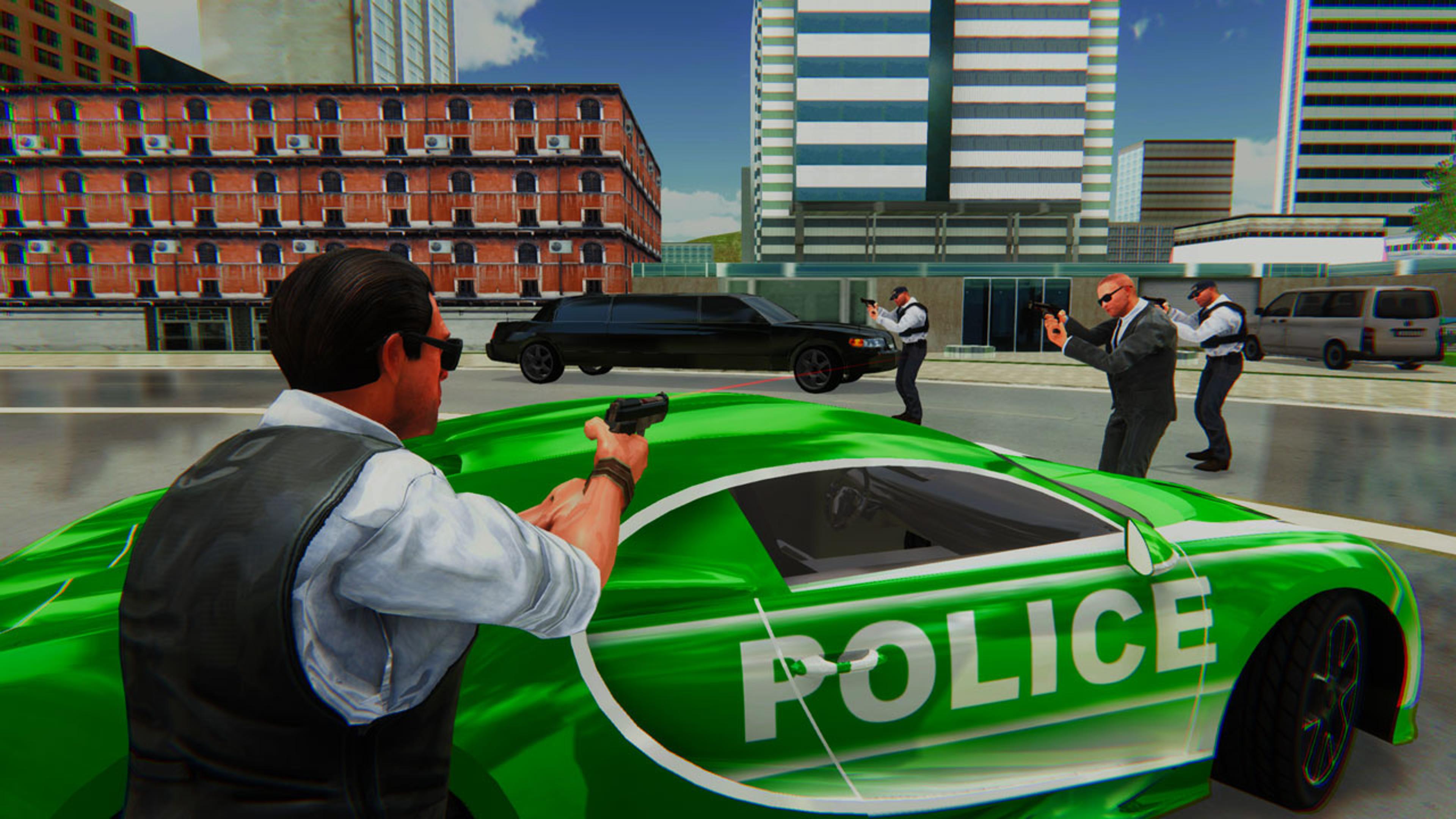 Police Chase Real Cop Car Driver Logo