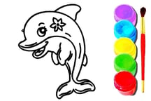 Dolphin Coloring Book Logo