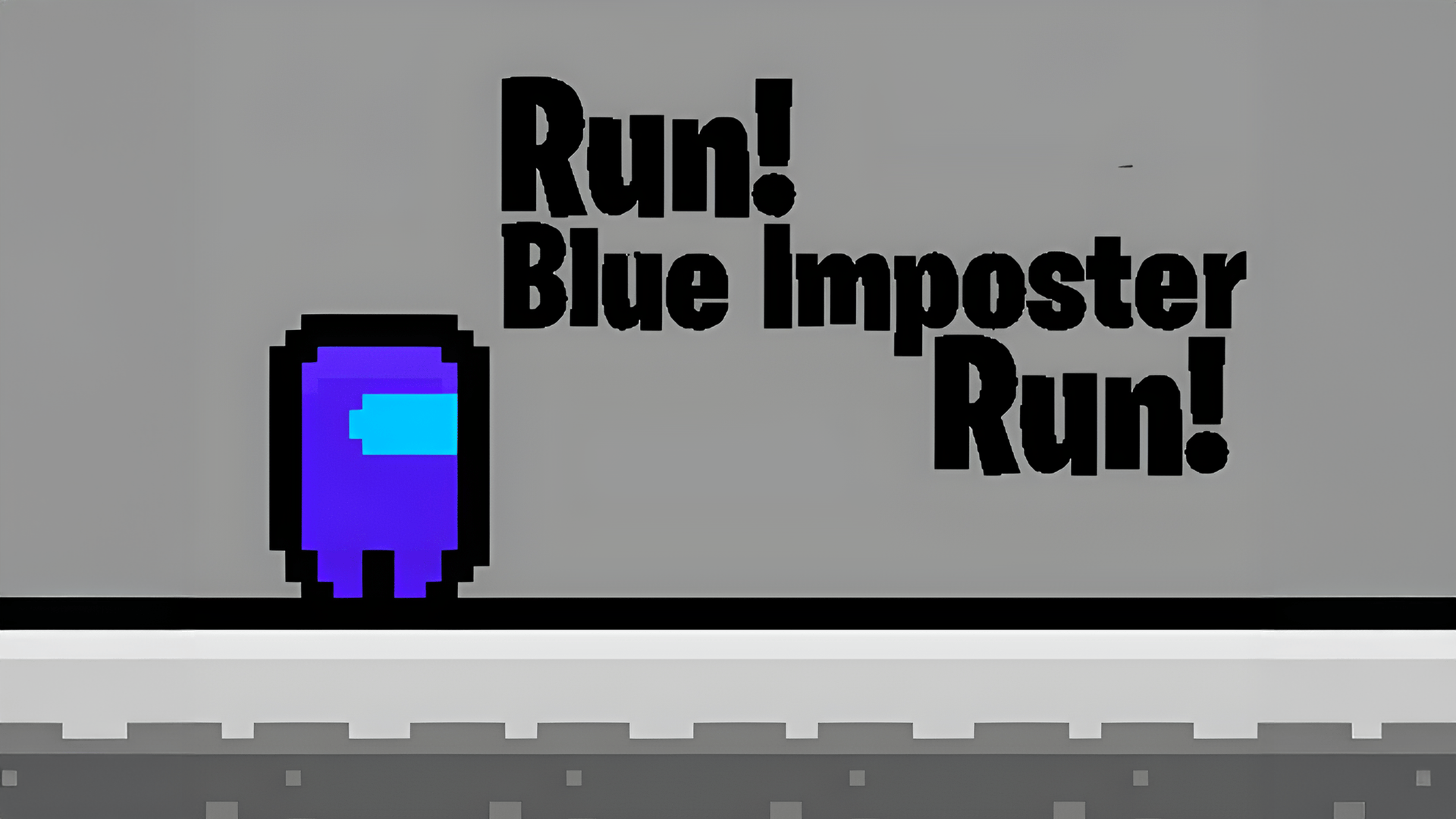 Run Blue imposter Run Logo