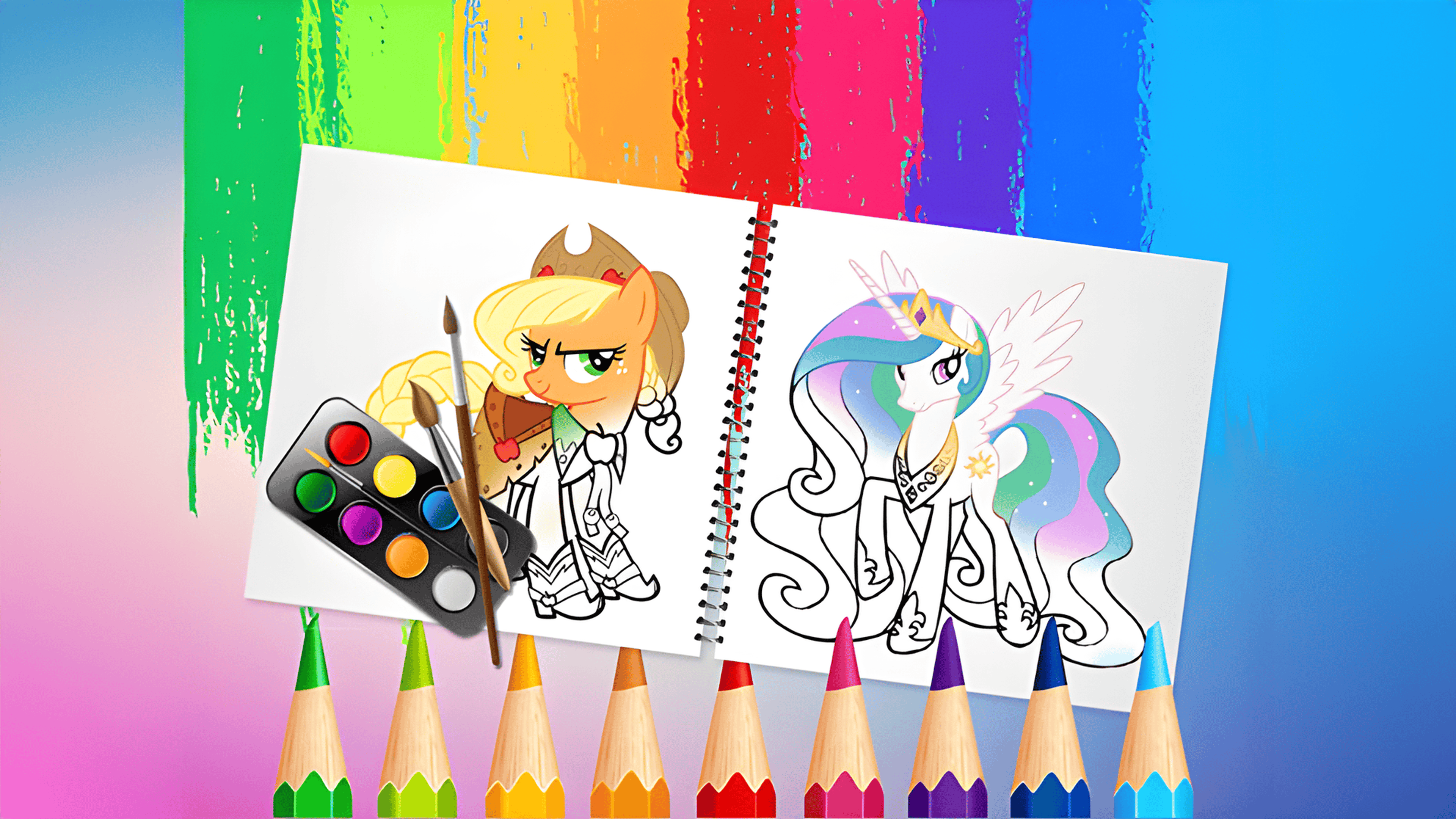 Sweet Pony Coloring Book Logo