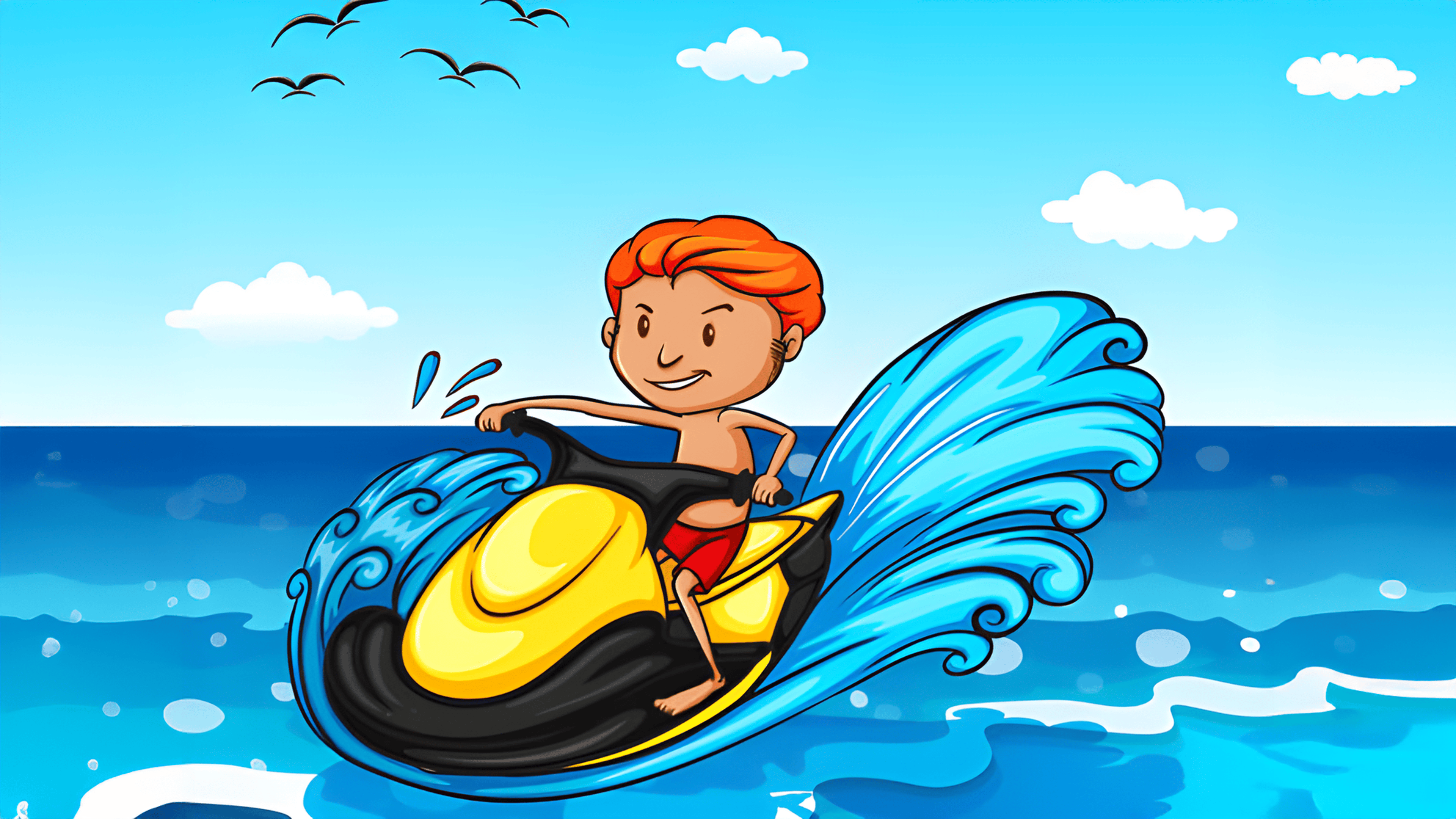Jet Ski Summer Fun Hidden Logo