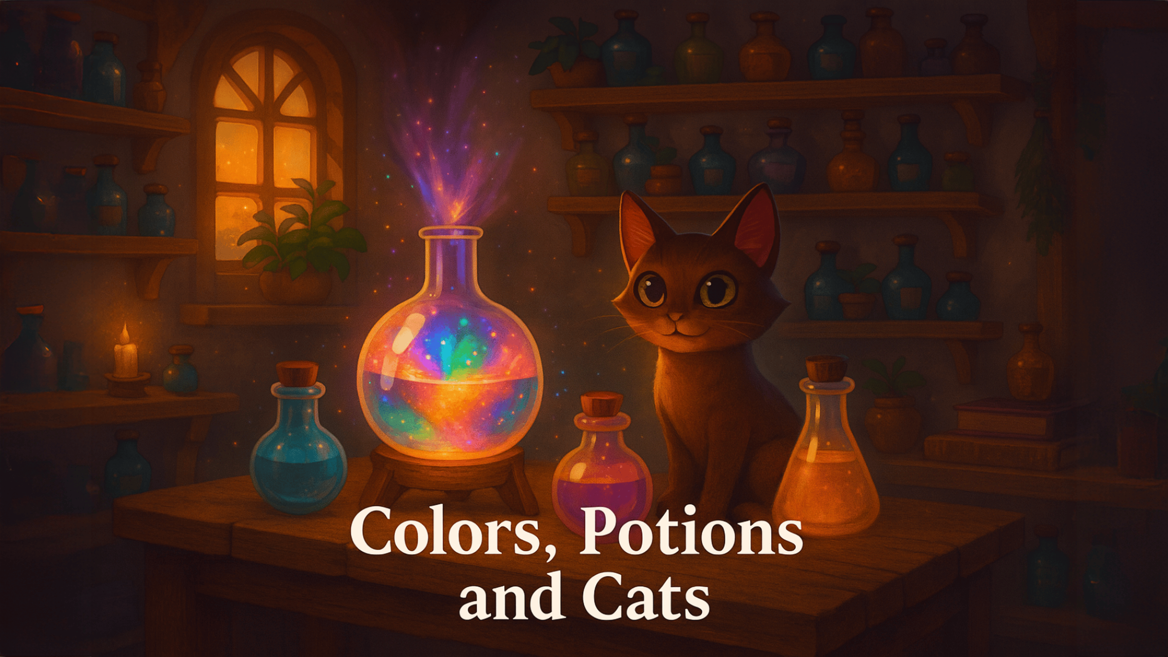 Colors, Potions and Cats Logo
