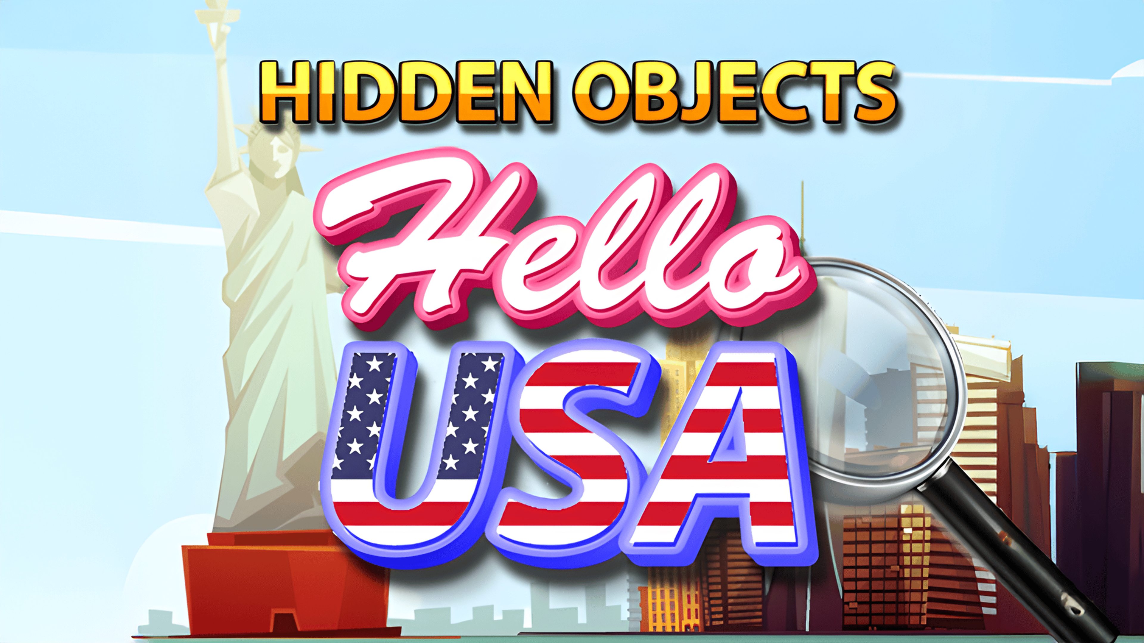 Hidden Objects Hello USA Logo