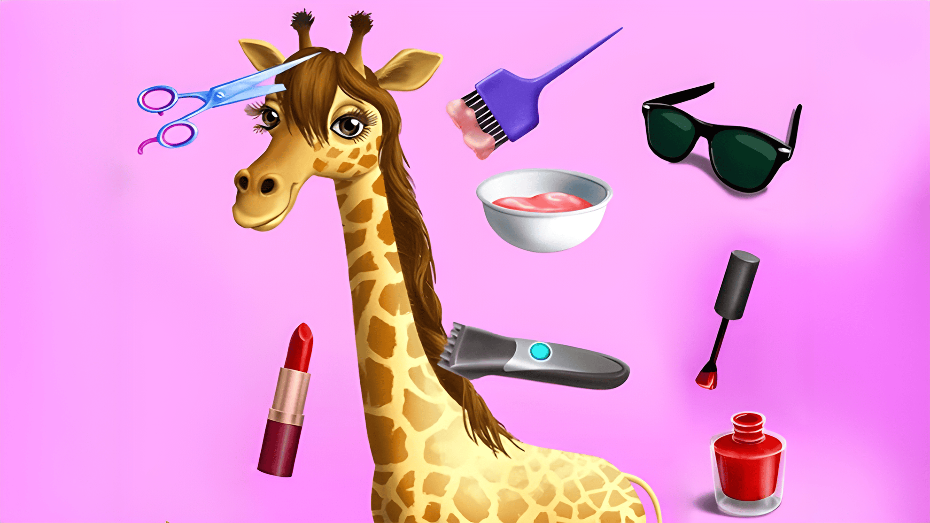 Animal Fashion Hair Salon Logo