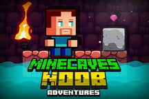 Minecaves Noob Adventure Logo