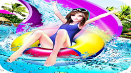 Water Slide Rush Racing Game Logo