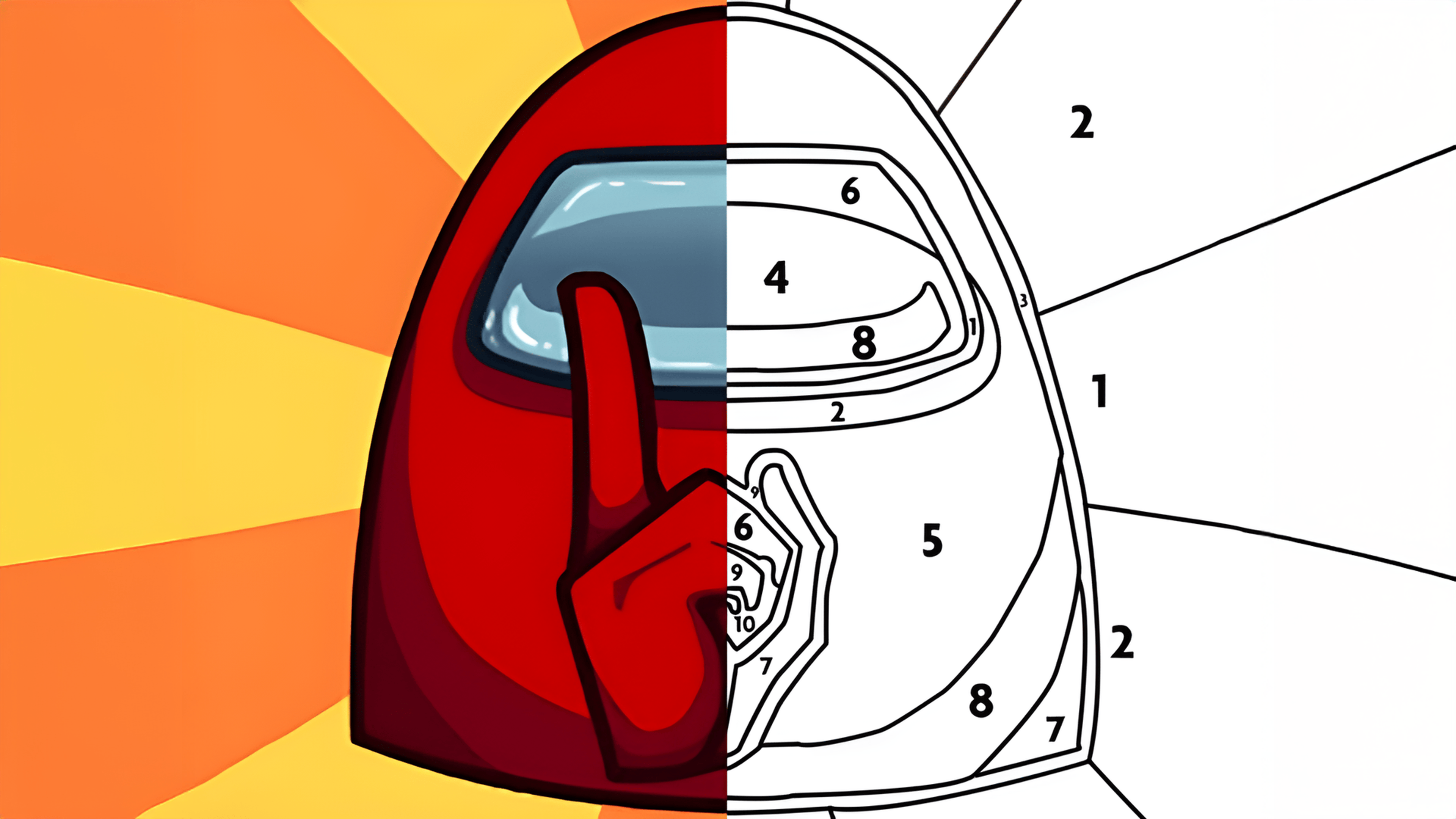 Among Them Coloring Book Logo