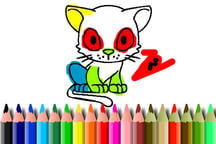 BTS Cat Coloring Logo