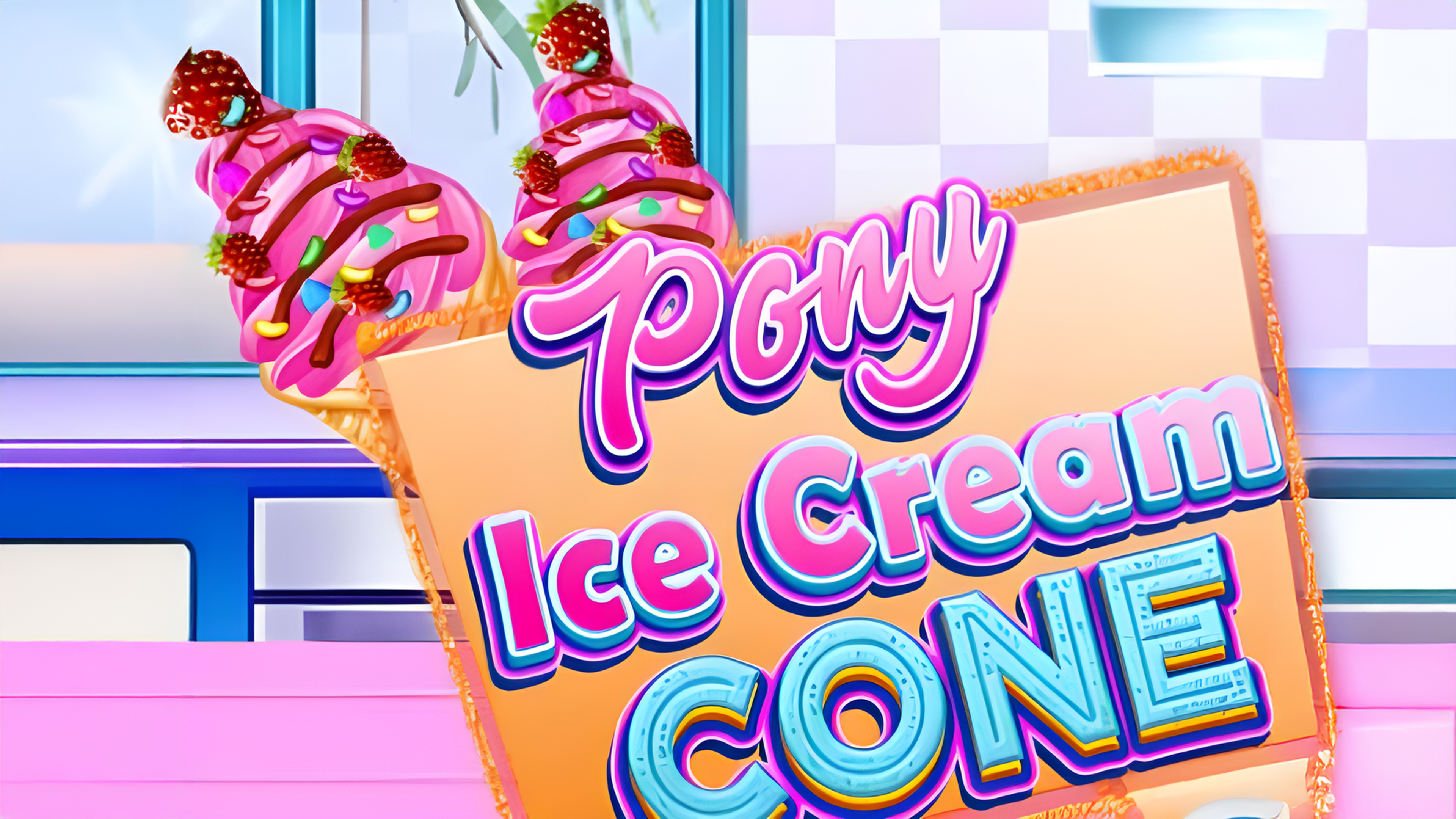 Pony Ice Cream Cone Logo