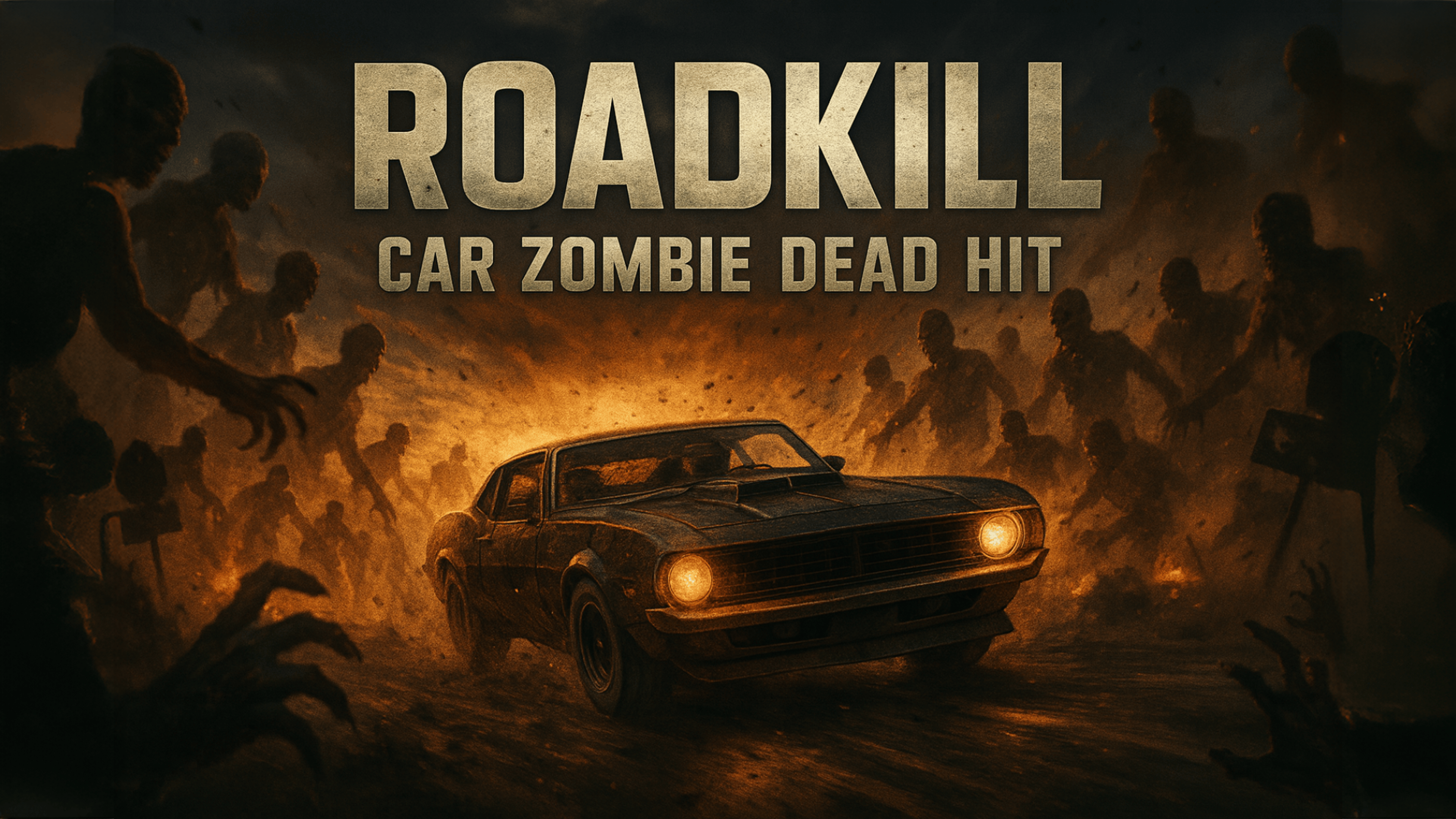 RoadKill Car Zombie Dead Hit Logo
