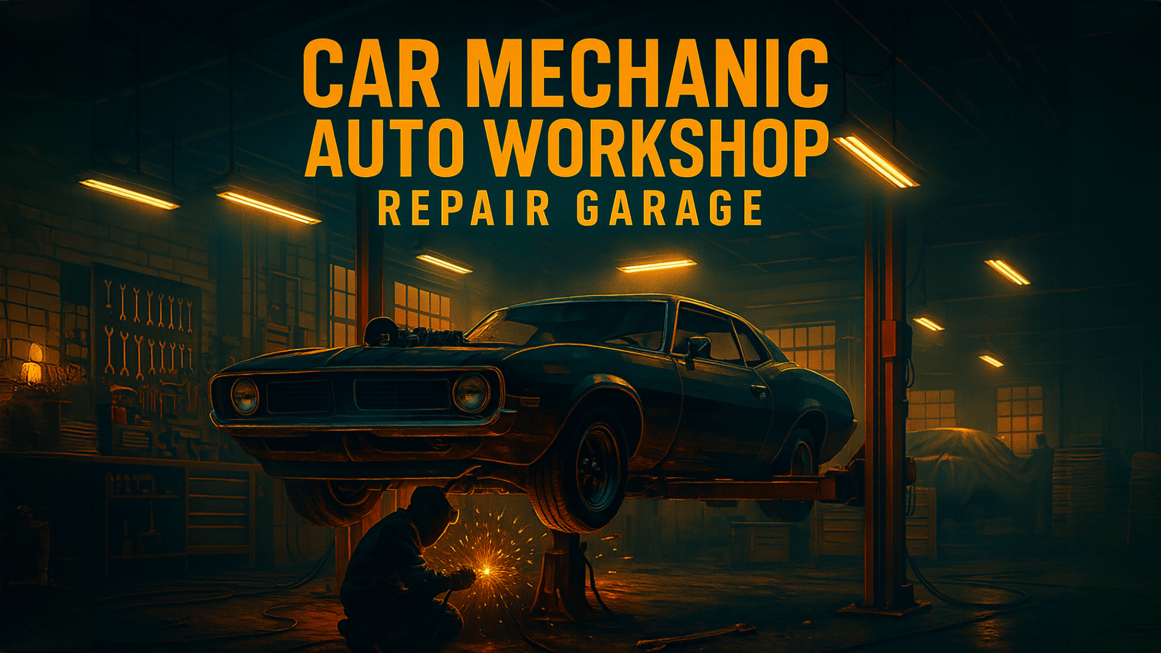 Car Mechanic Auto Workshop Repair Garage Logo