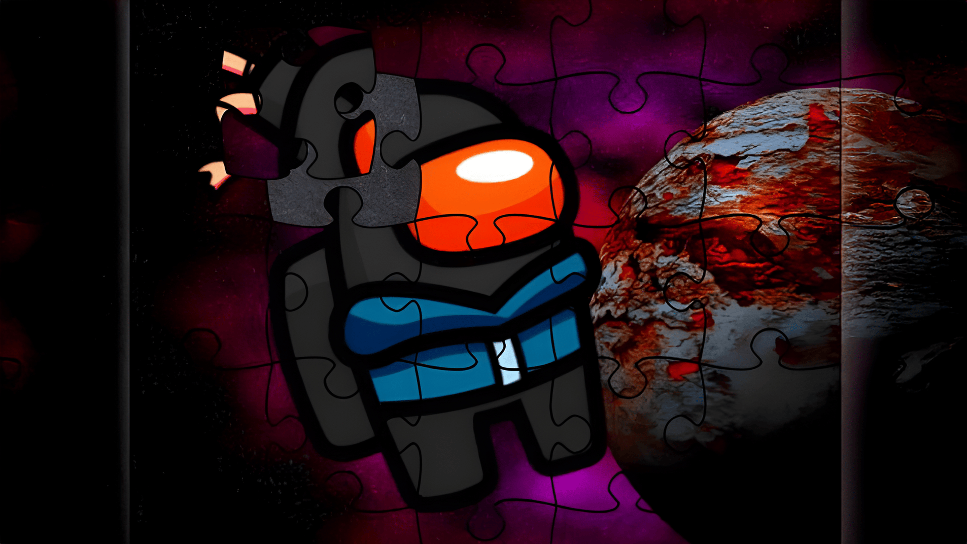 Among Them Space Puzzle Logo