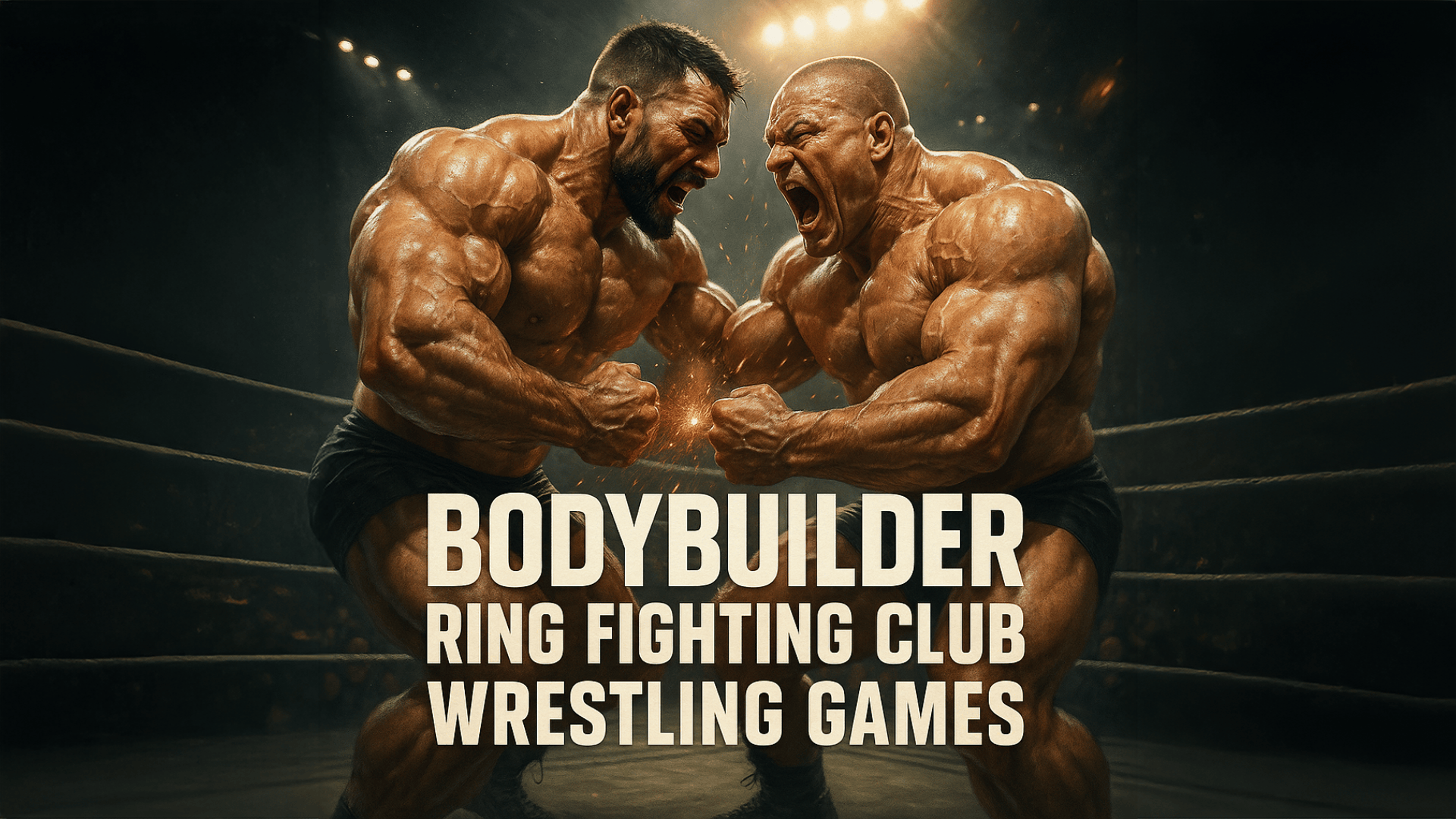 BodyBuilder Ring Fighting Club Wrestling Games Logo