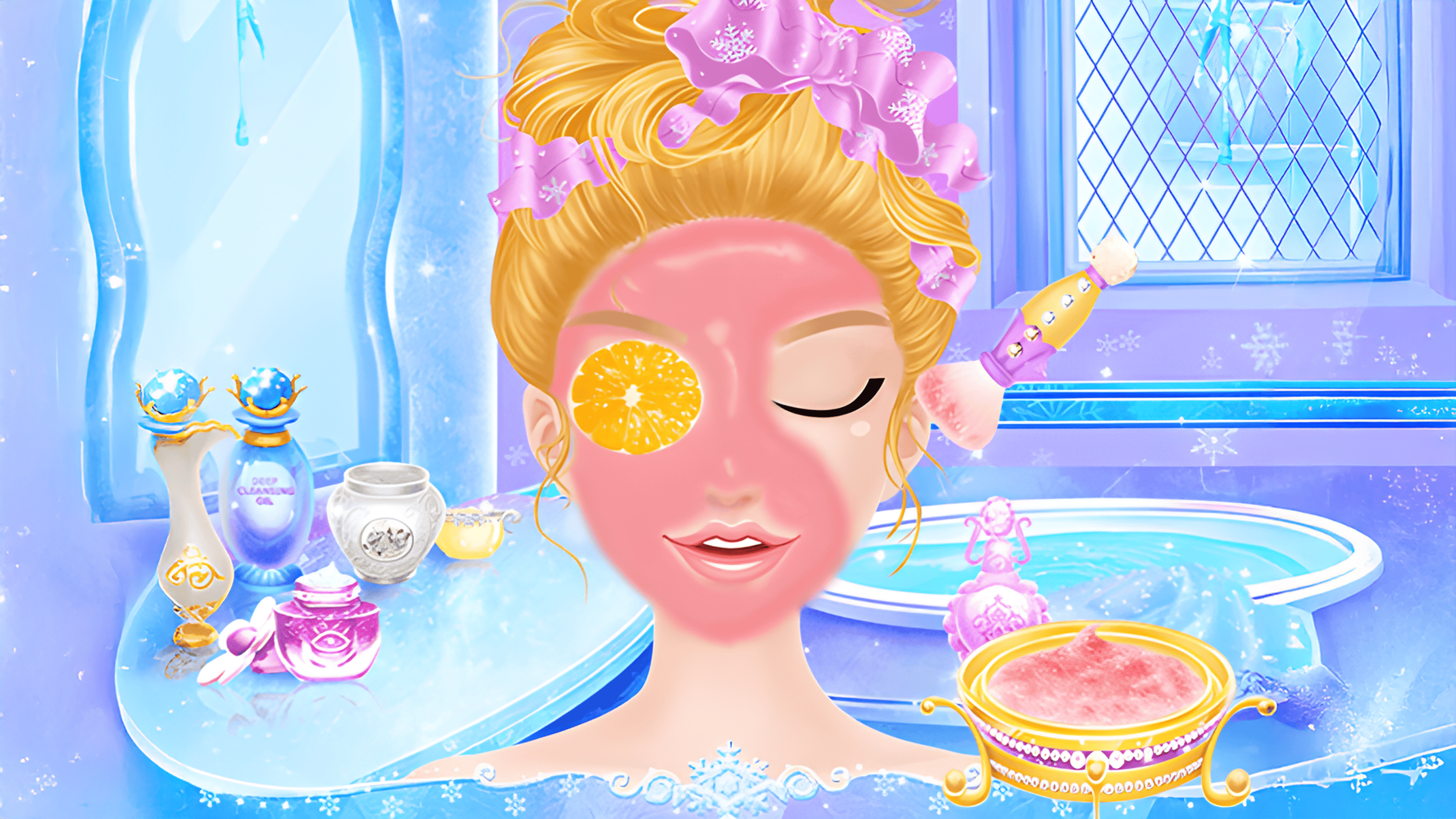 Princess Salon Frozen Party Logo