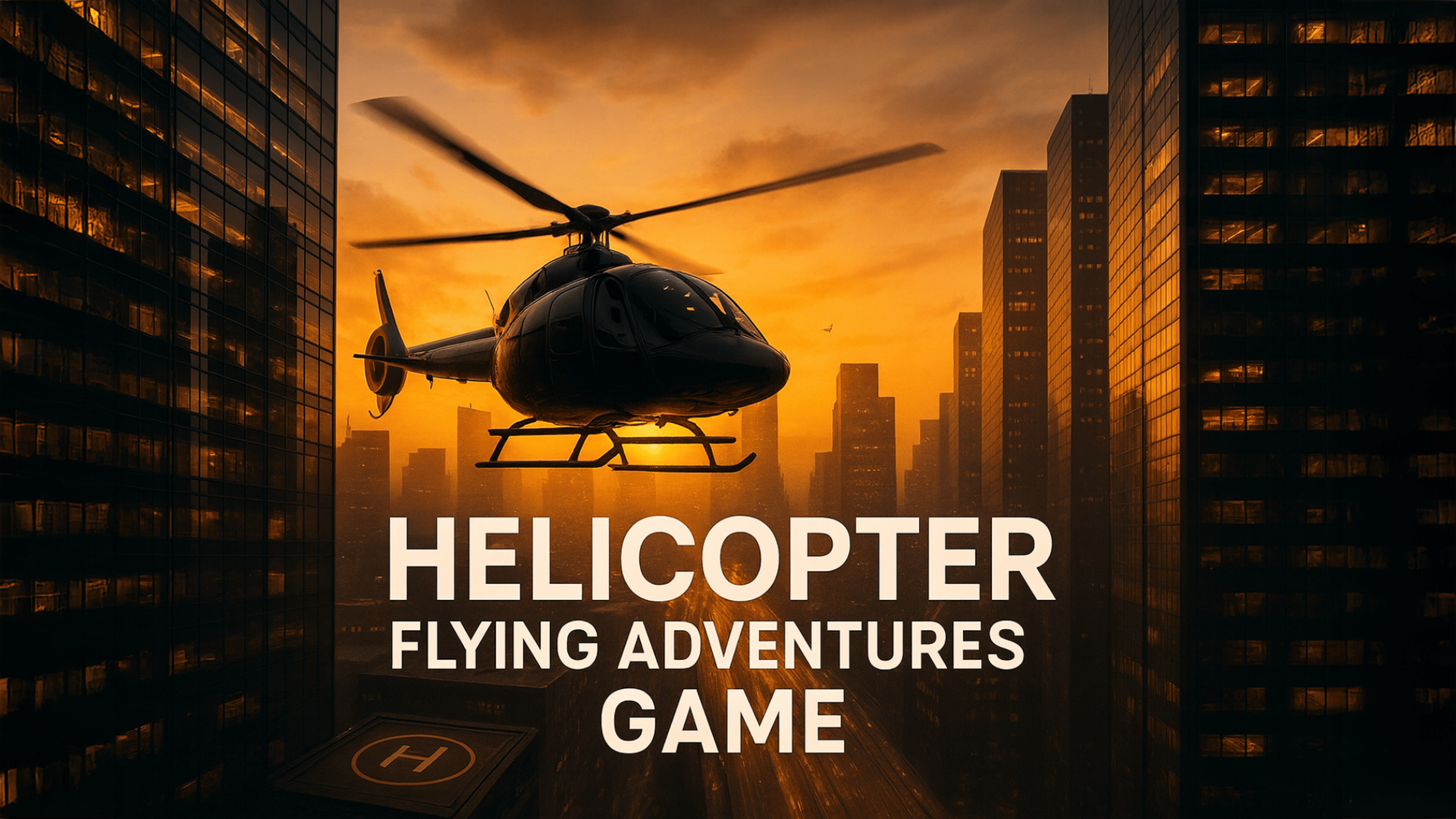 Helicopter Flying Adventures Game Logo