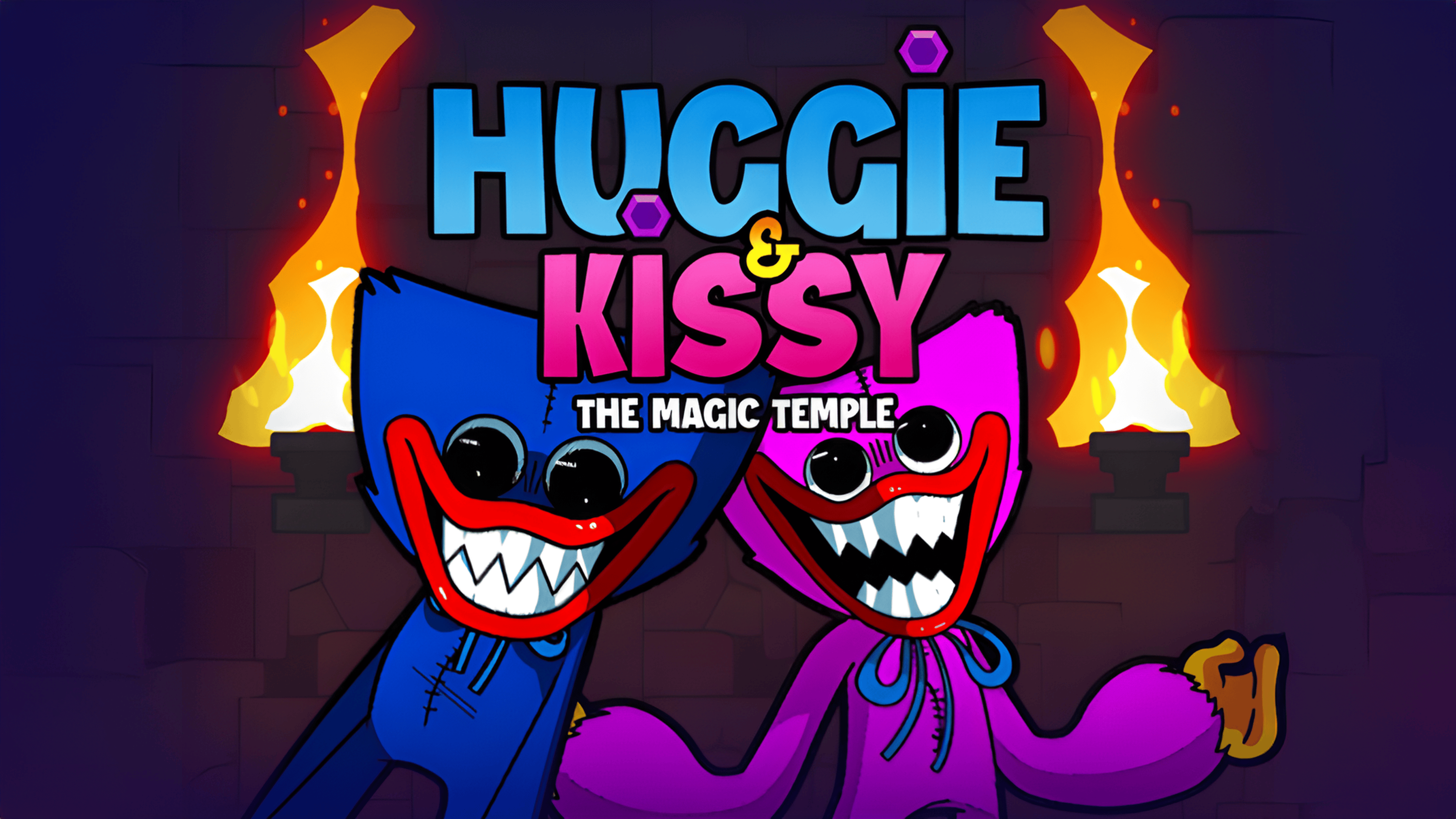Huggie & Kissy The magic temple Logo