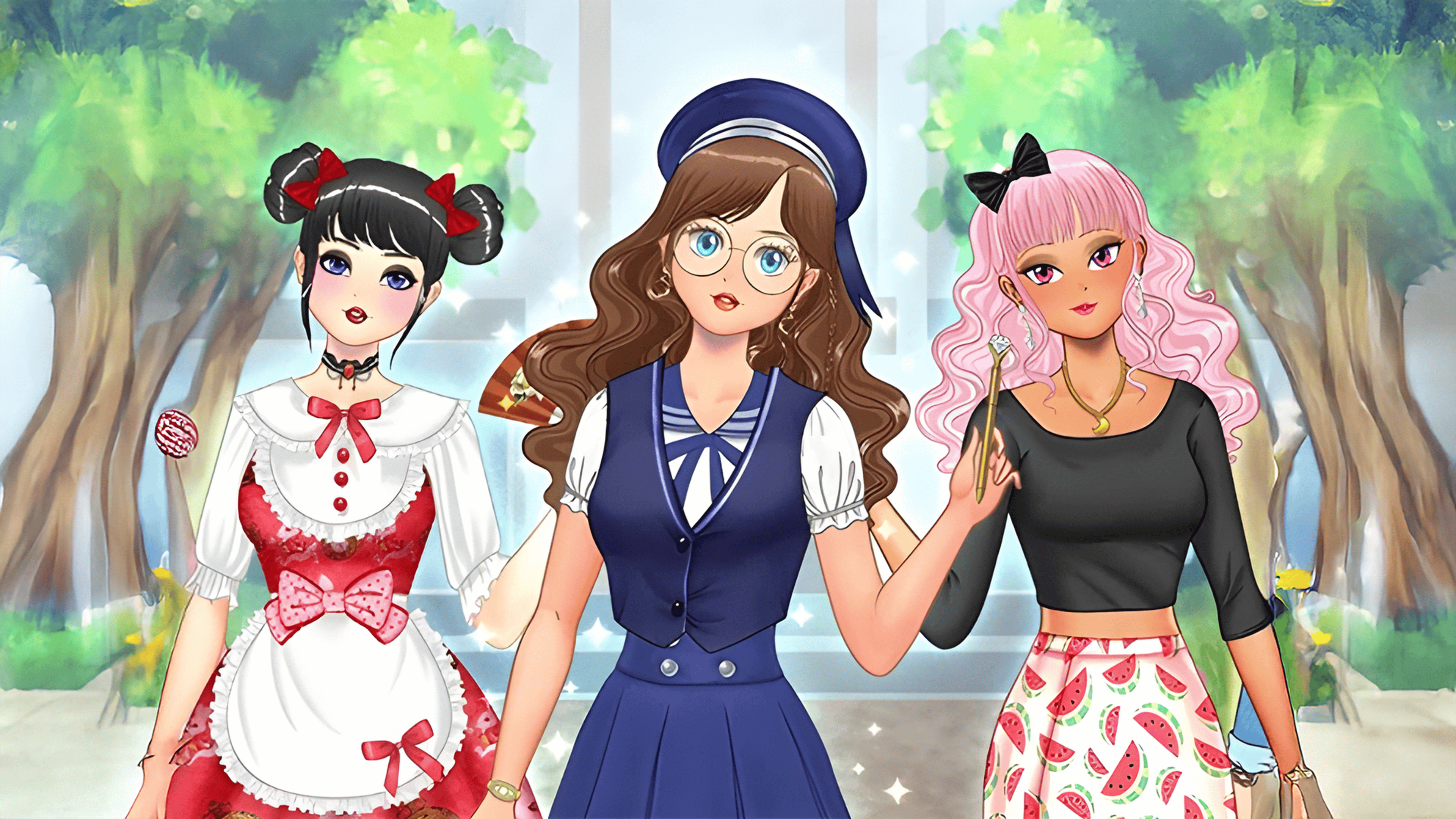 Kawaii High School Teacher Dress Up Logo