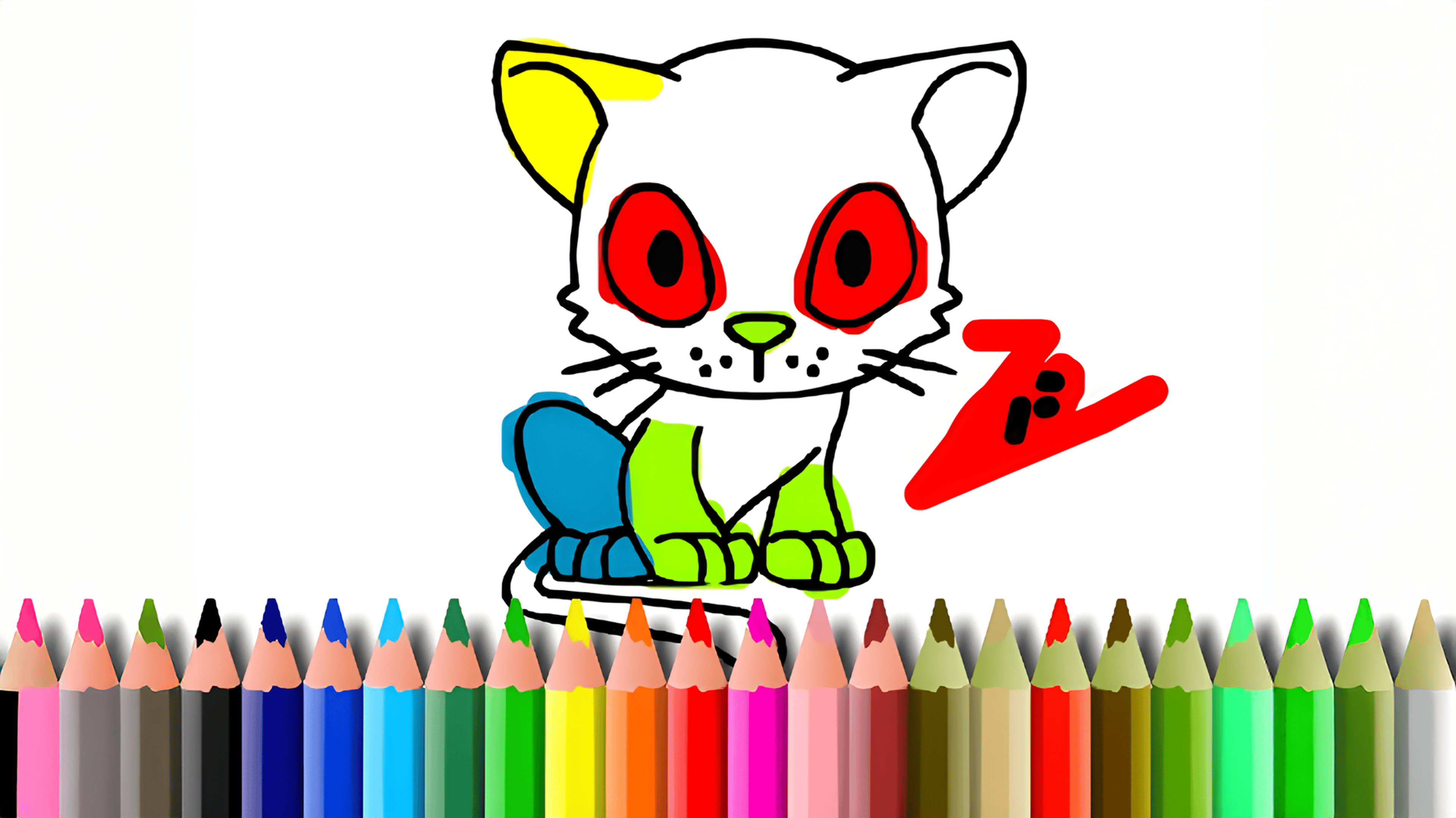 BTS Cat Coloring Logo