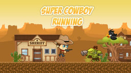 Super Cowboy Running Logo