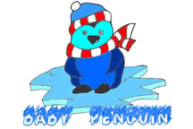 Baby Penguin Coloring Logo