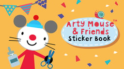 Arty Mouse Sticker Book Logo